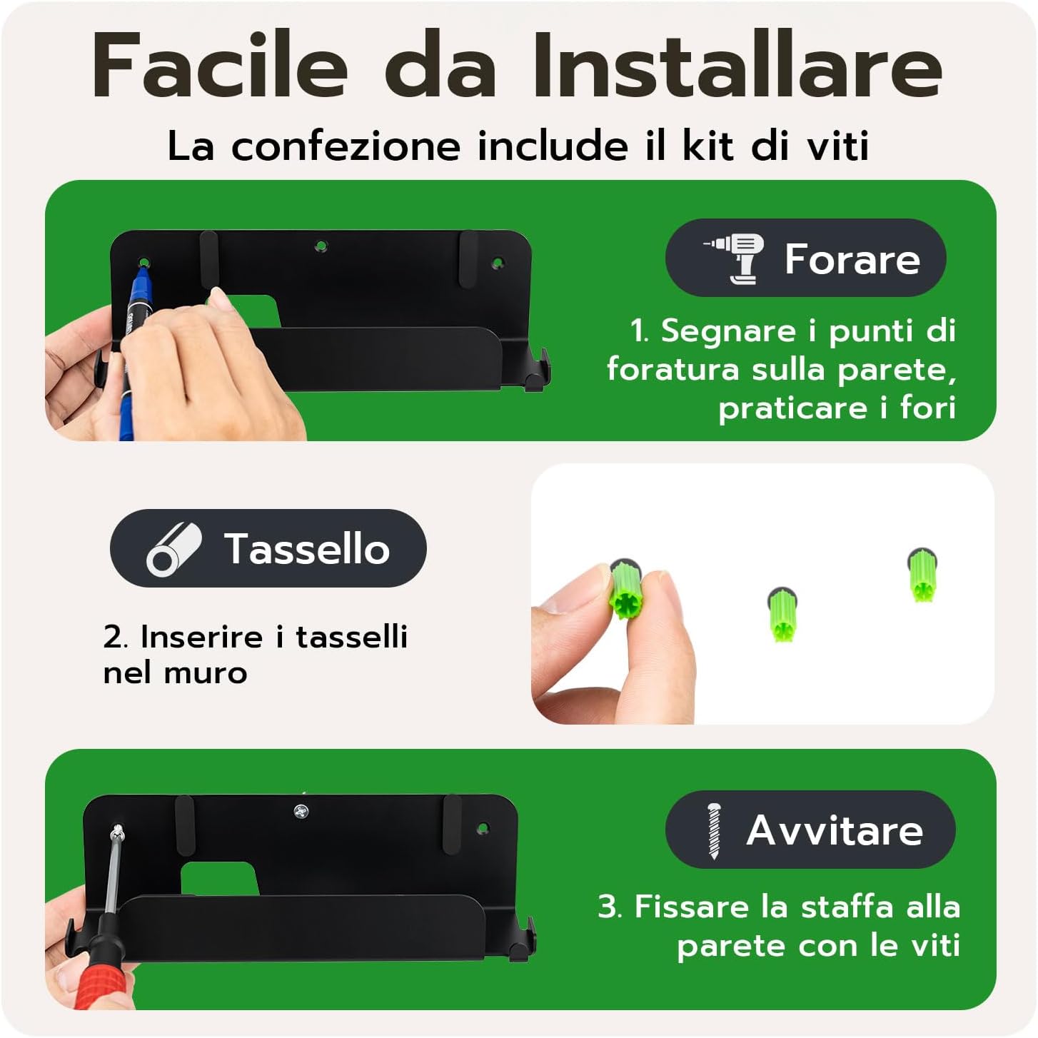 Thumbnail 4 de Tolesum supporto da parete per Switch 2 (compatibile con Dock JoyCon e Switch Pro Controller), in metallo nero