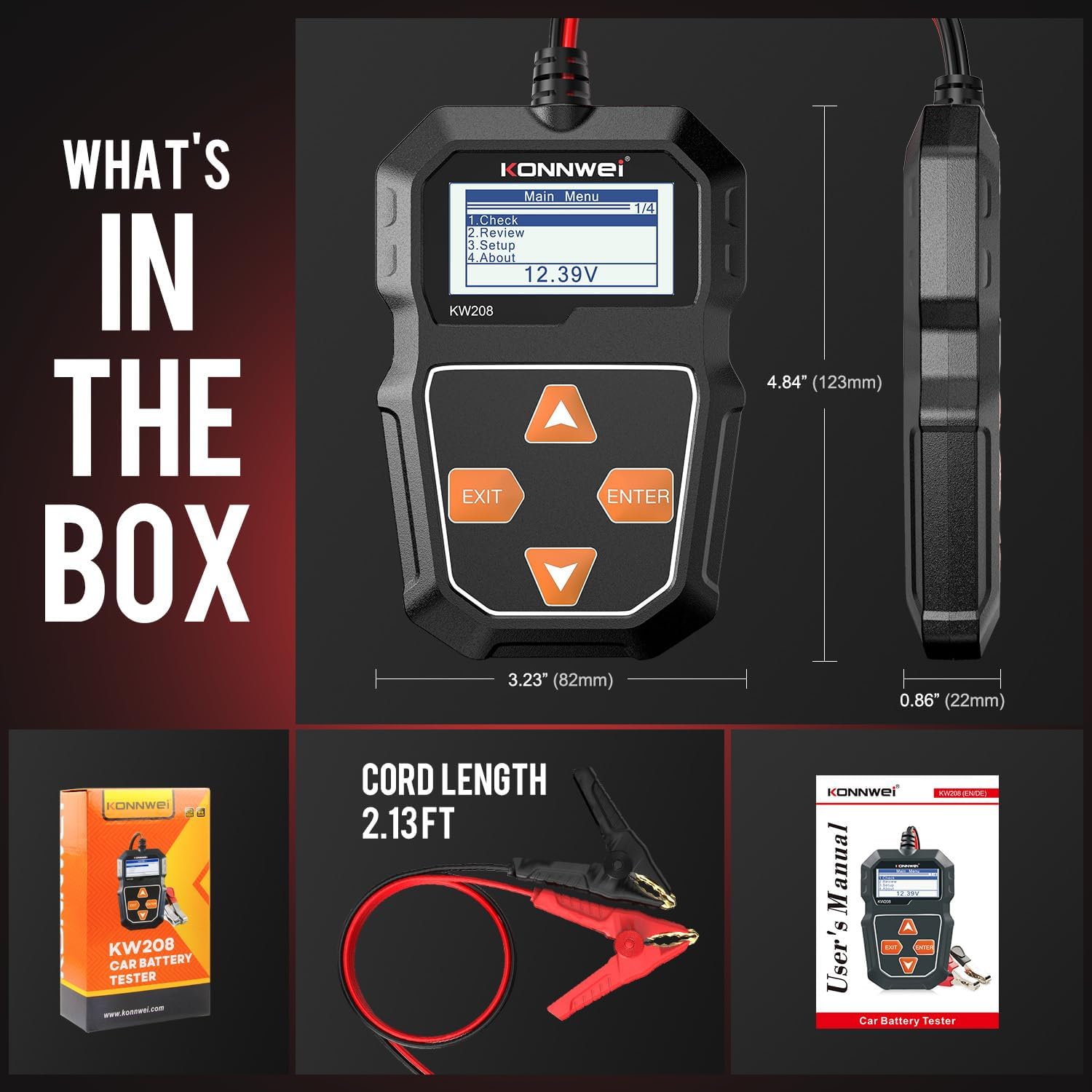 Thumbnail 5 de KONNWEI KW208 12V Battery Tester