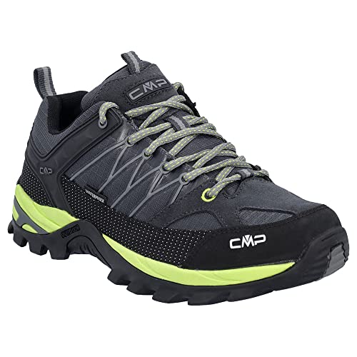 Detalle de CMP Rigel Low Trekking Shoes Wp: Scarpe da trekking uomo impermeabili, Antracite-Limegreen, 41 EU