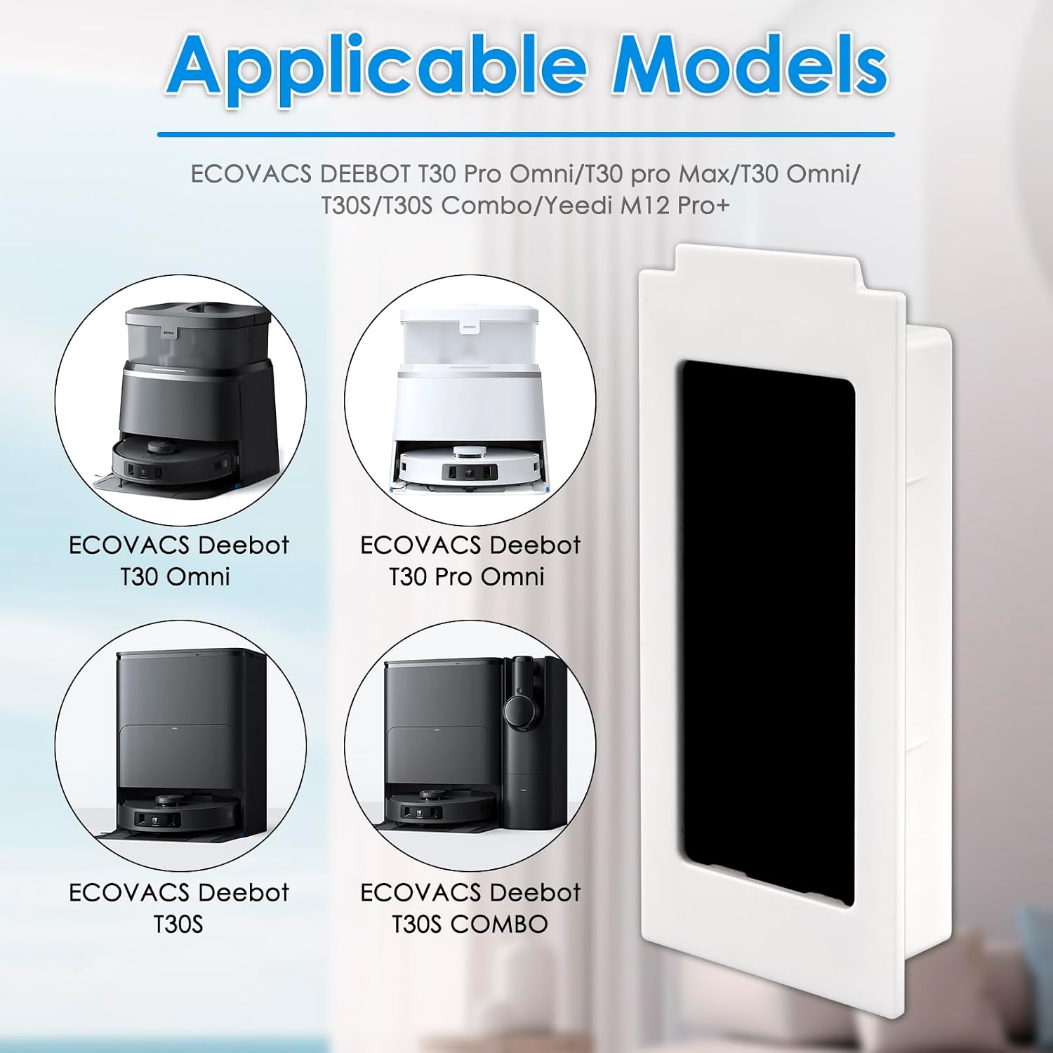 Detalle 1 de COWINORY filtry HEPA, 6 szt. do ECOVACS DEEBOT T30S i T30 Omni