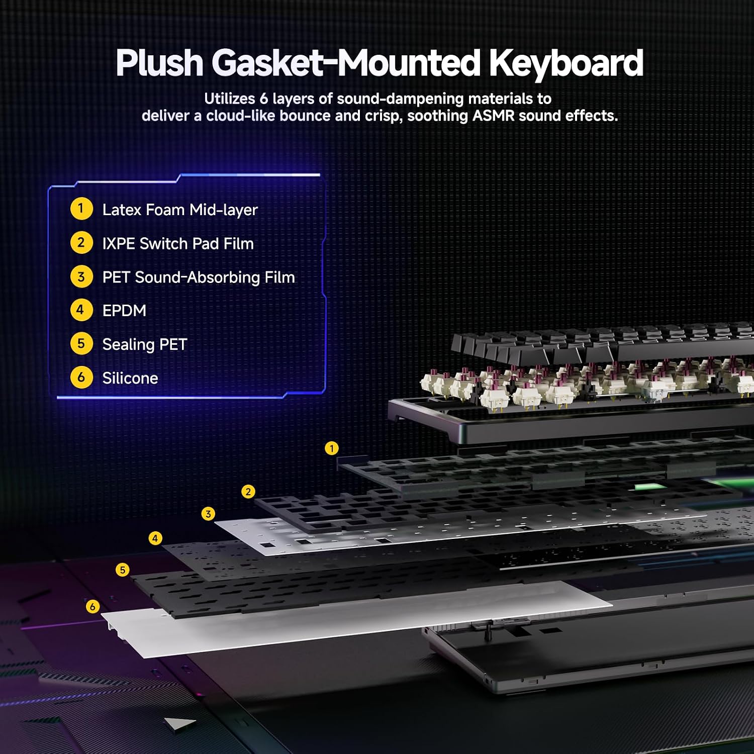 Thumbnail 4 de TMKB T81E 75% mechanische Gaming-Tastatur