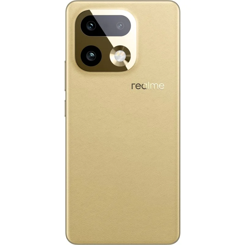 Detalle de Realme 16 Pro Plus 5G 8GB 256GB — Dorado, carga 80W y pantalla 6.7" para fotografía y juego