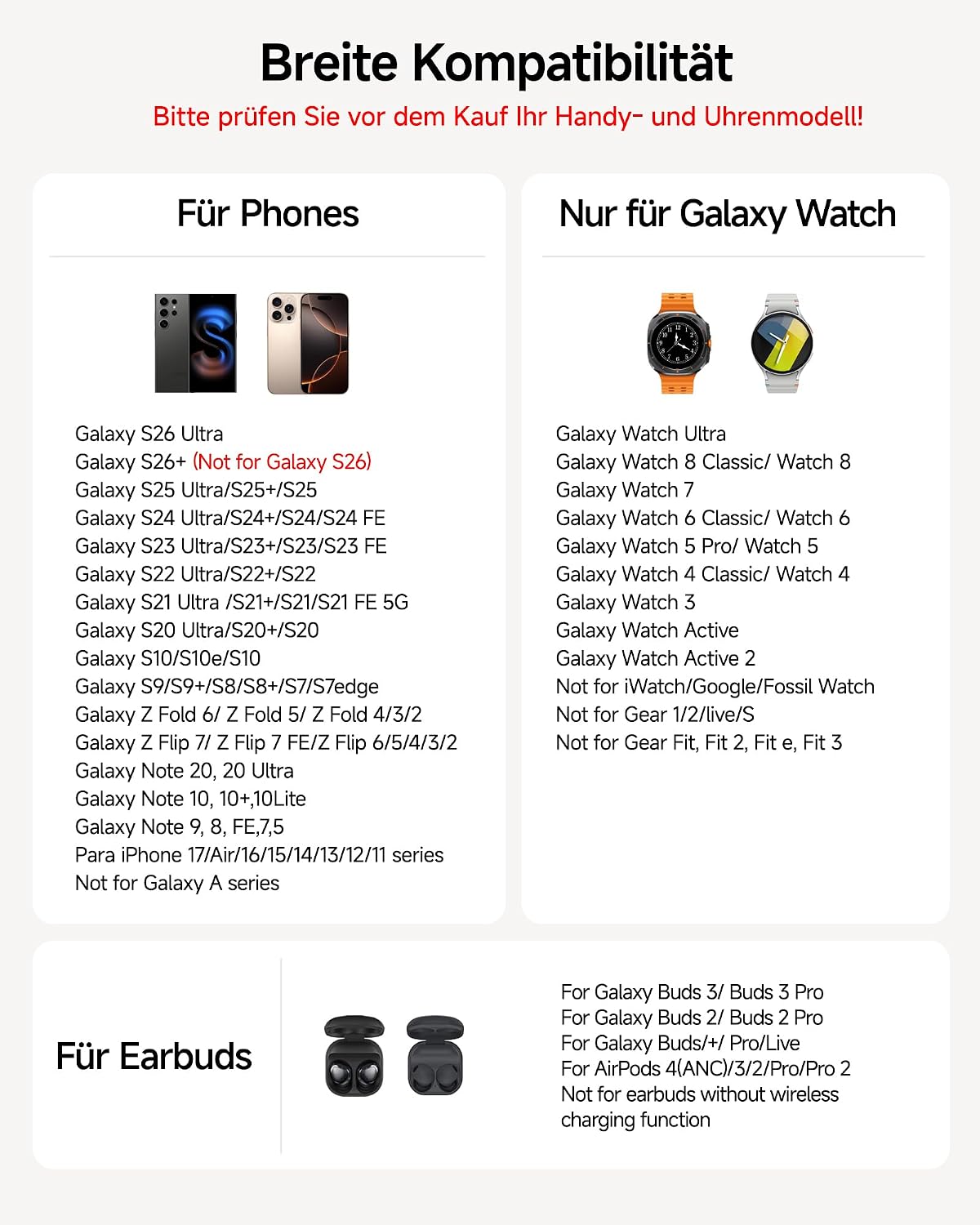 Thumbnail 1 de Induktive Ladestation 3‑in‑1 für Samsung S25 Ultra