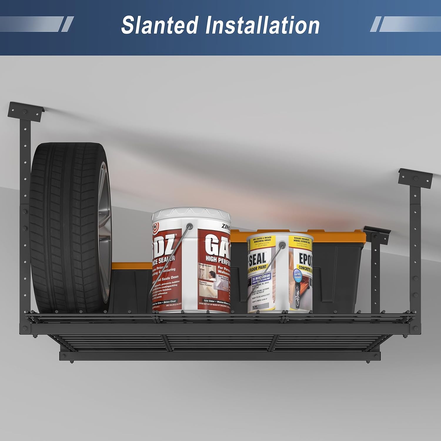 Thumbnail 4 de Jusgym CR01 Overhead Garage Storage Rack, 45 x 45-Inch, 250 lb Capacity