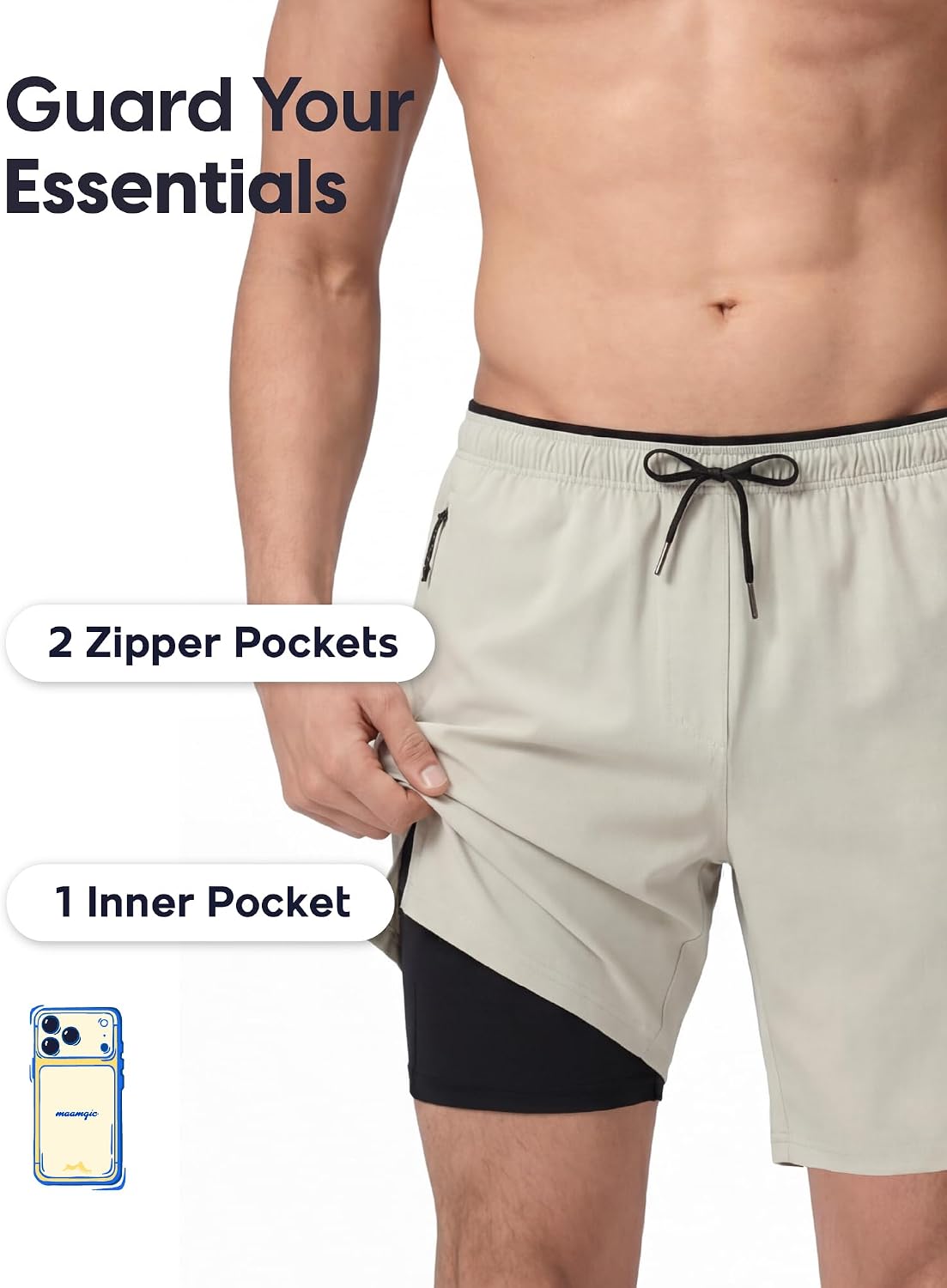 Thumbnail 4 de maamgic Men's Swim Trunks, 9-Inch