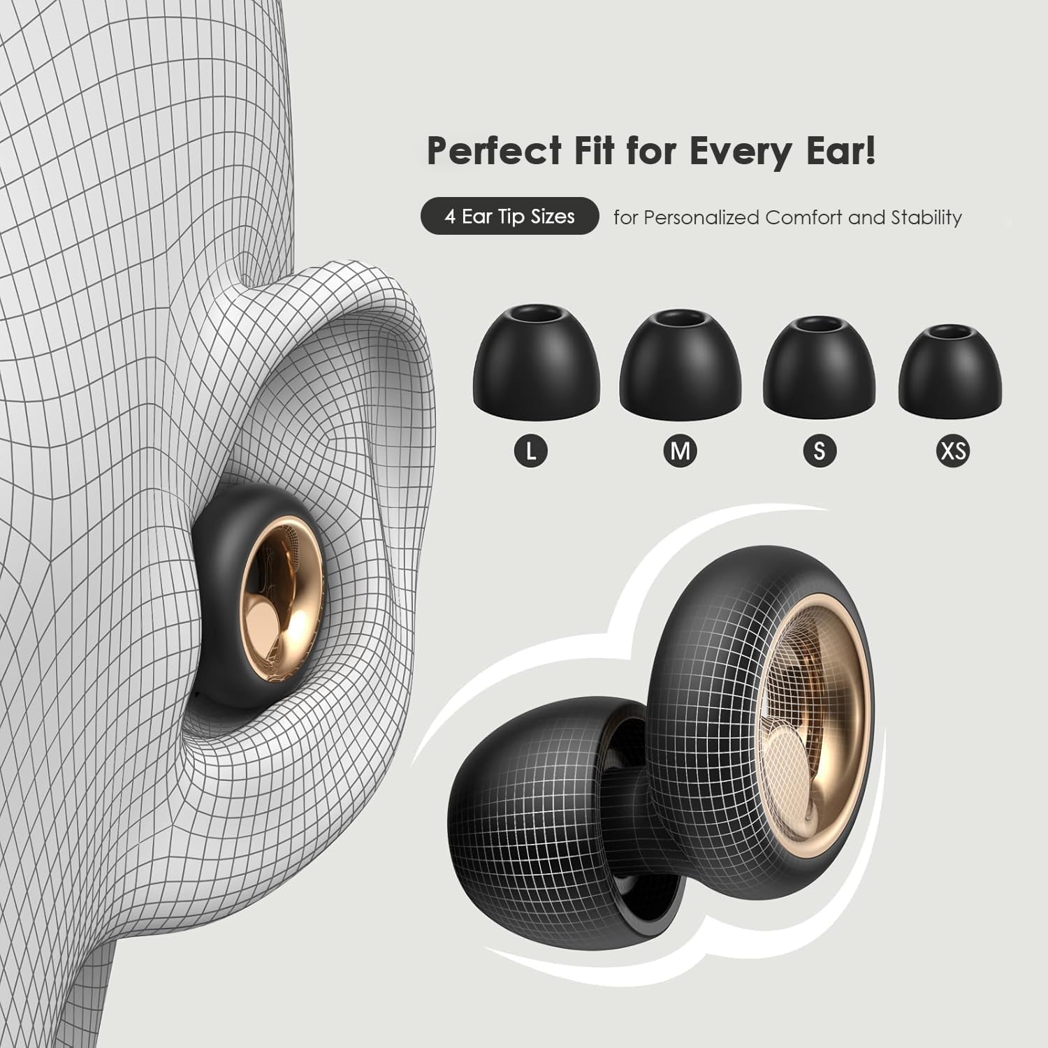 Thumbnail 3 de Bisswell SilentPro 2 Ear Plugs for Sleep – 45dB Noise Cancelling, Soft Silicone, Reusable, 4 Sizes