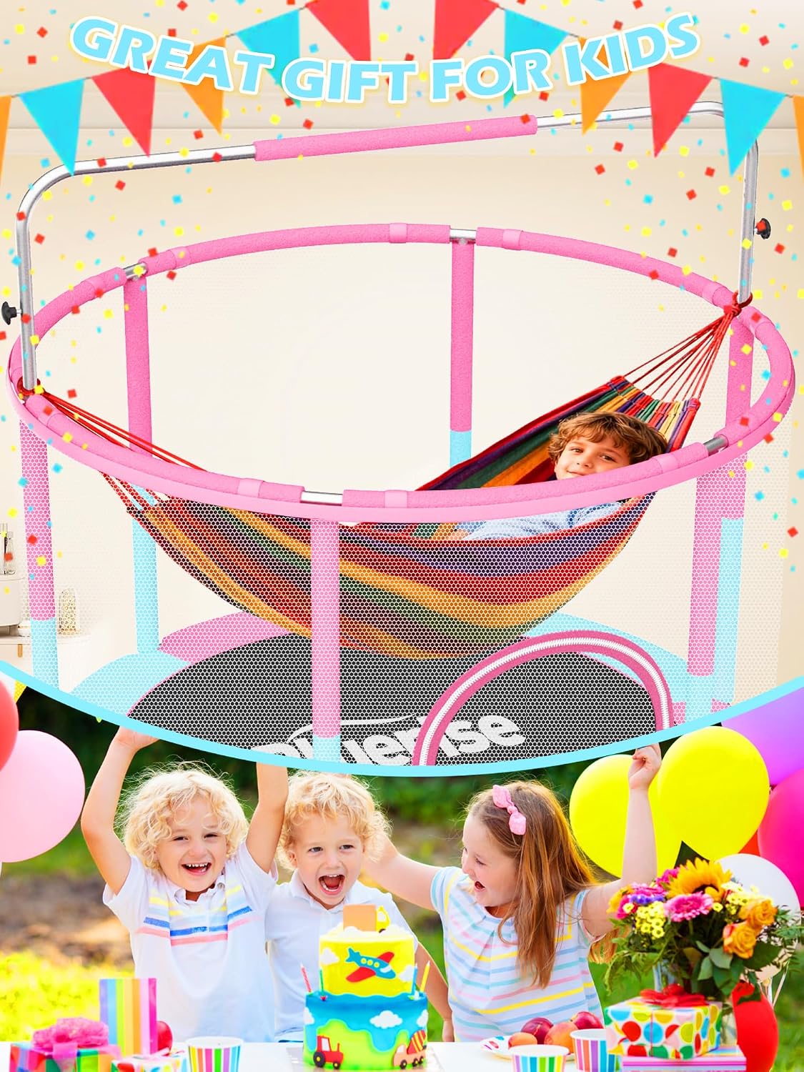Thumbnail 6 de BLUERISE 55in Toddler Trampoline with Hoop