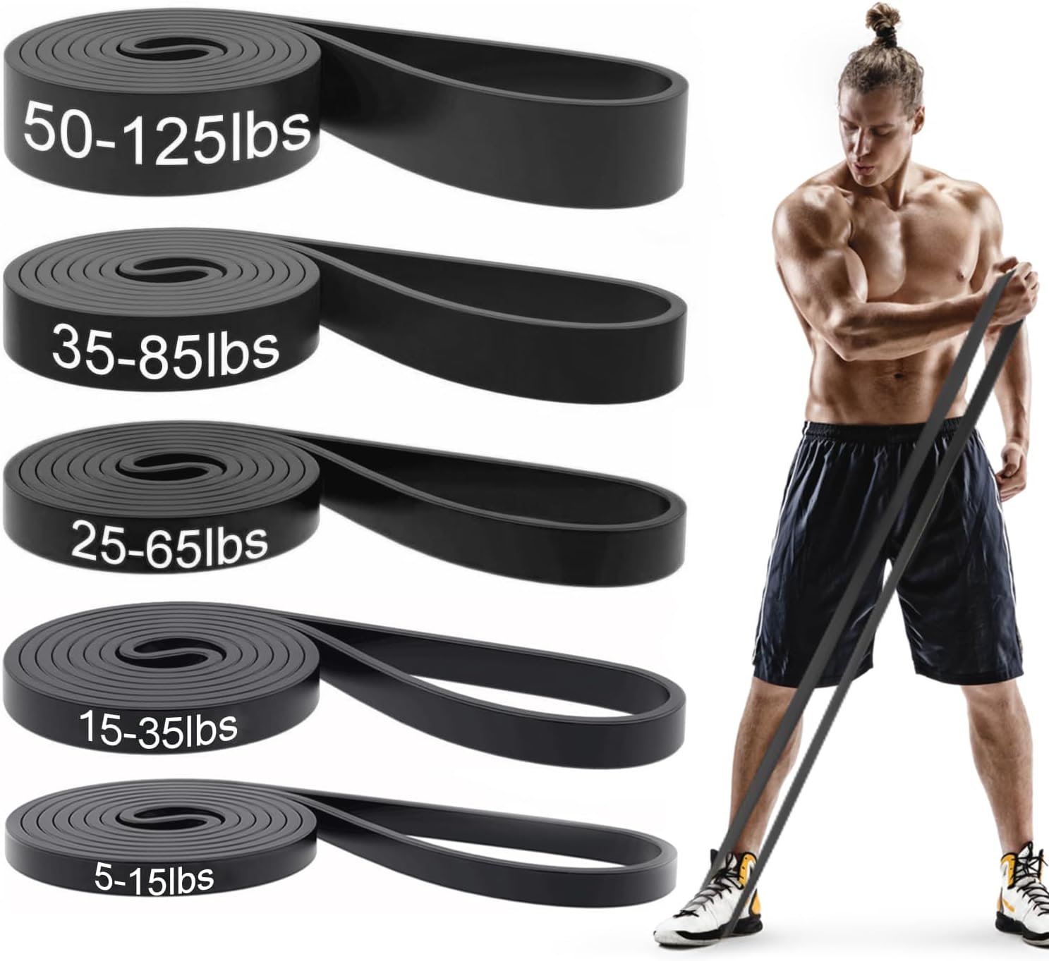 Detalle de WSAKOUE Pull Up Bands Set 5 Levels ๐