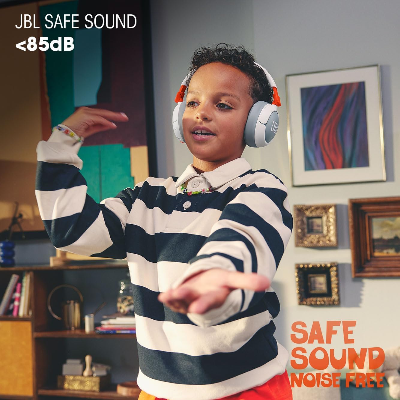 Thumbnail 1 de JBL Junior 470 NC Pink: Kid‑Friendly Wireless Over‑Ear Headphones with Active Noise Cancelling
