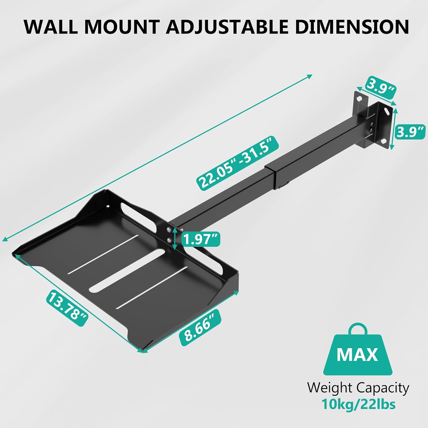 Detalle de WALI Projector Mount Tray 22lbs adjustable