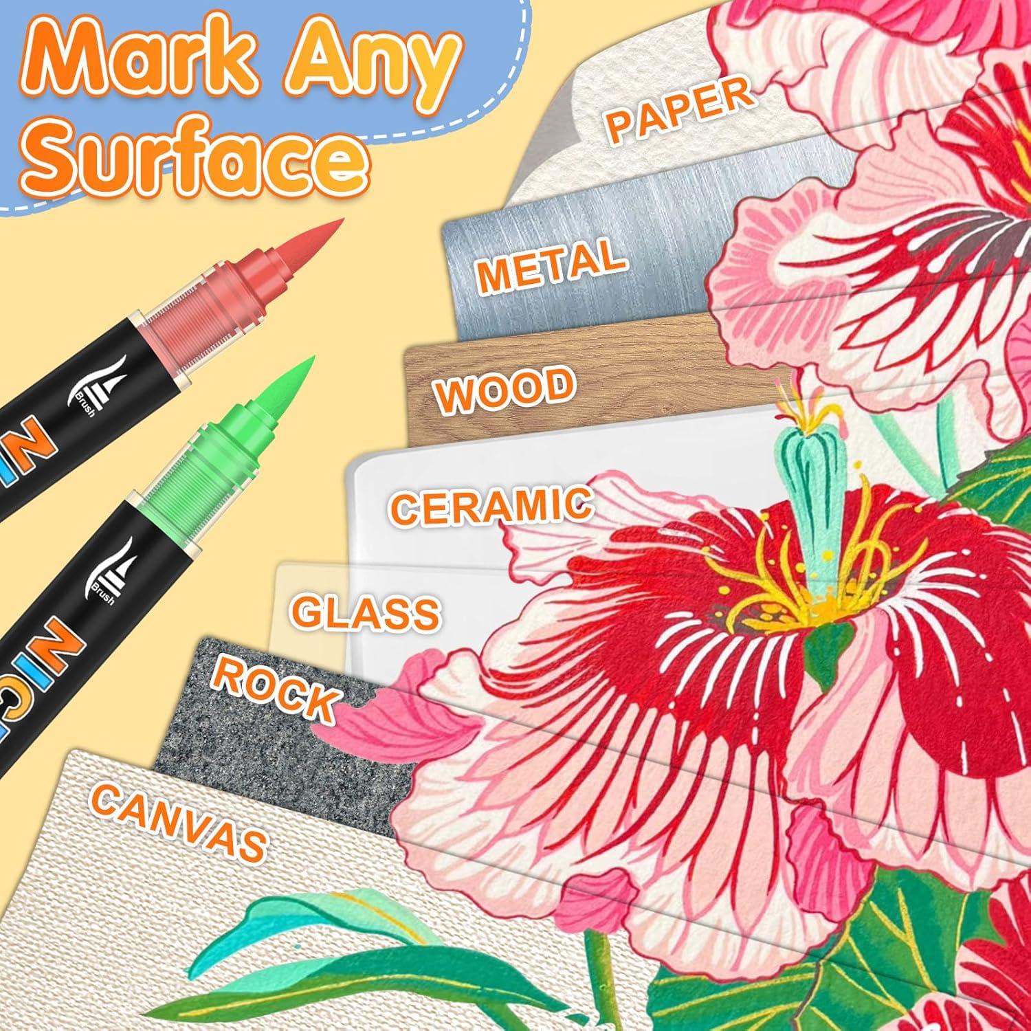 Thumbnail 4 de NICETY 72 Colours Acrylic Paint Pens 36pcs