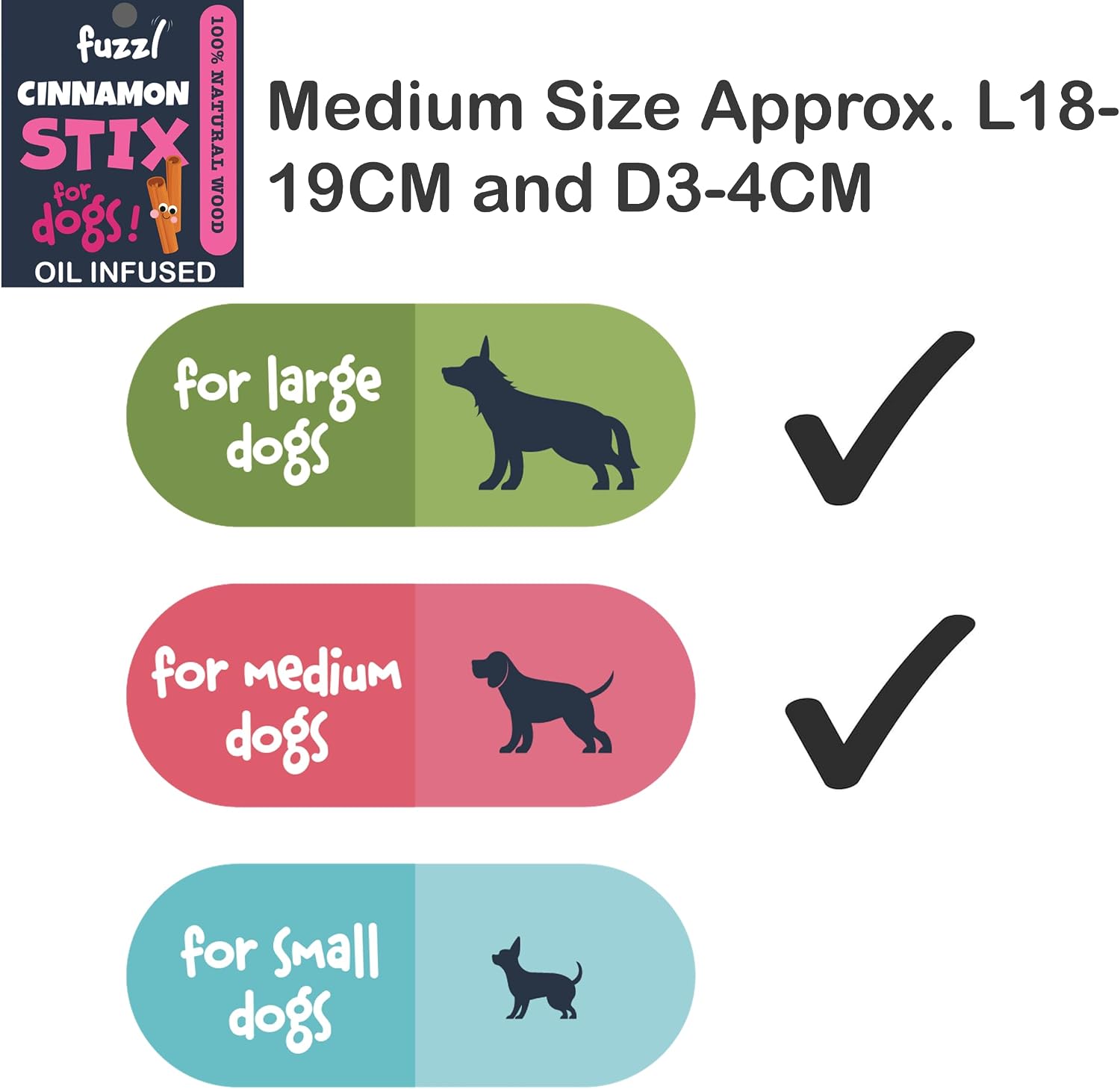 Thumbnail 2 de Fuzzl Cinnamon Wood Dog Stix Medium Pack