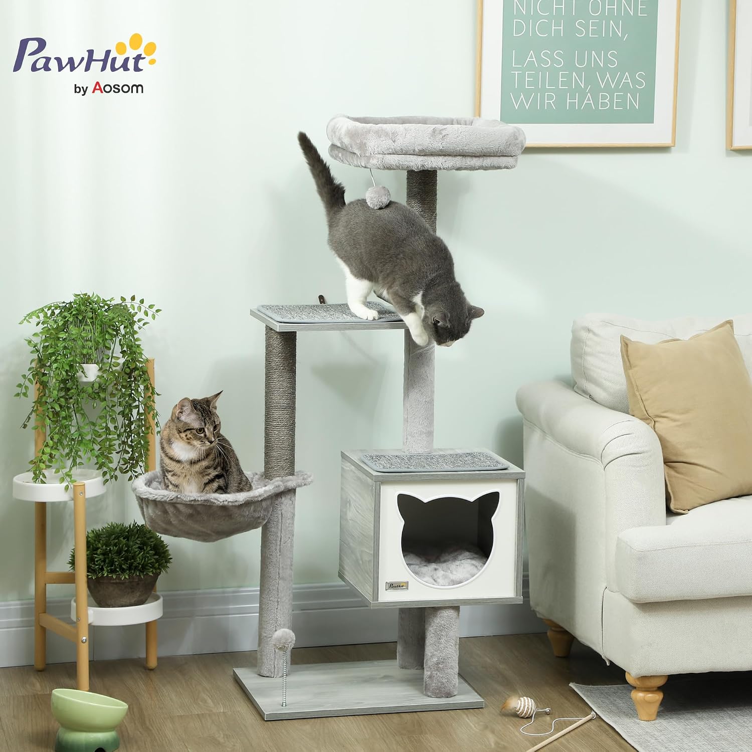 Thumbnail 1 de PawHut Arbre à Chat Hauteur 126 cm