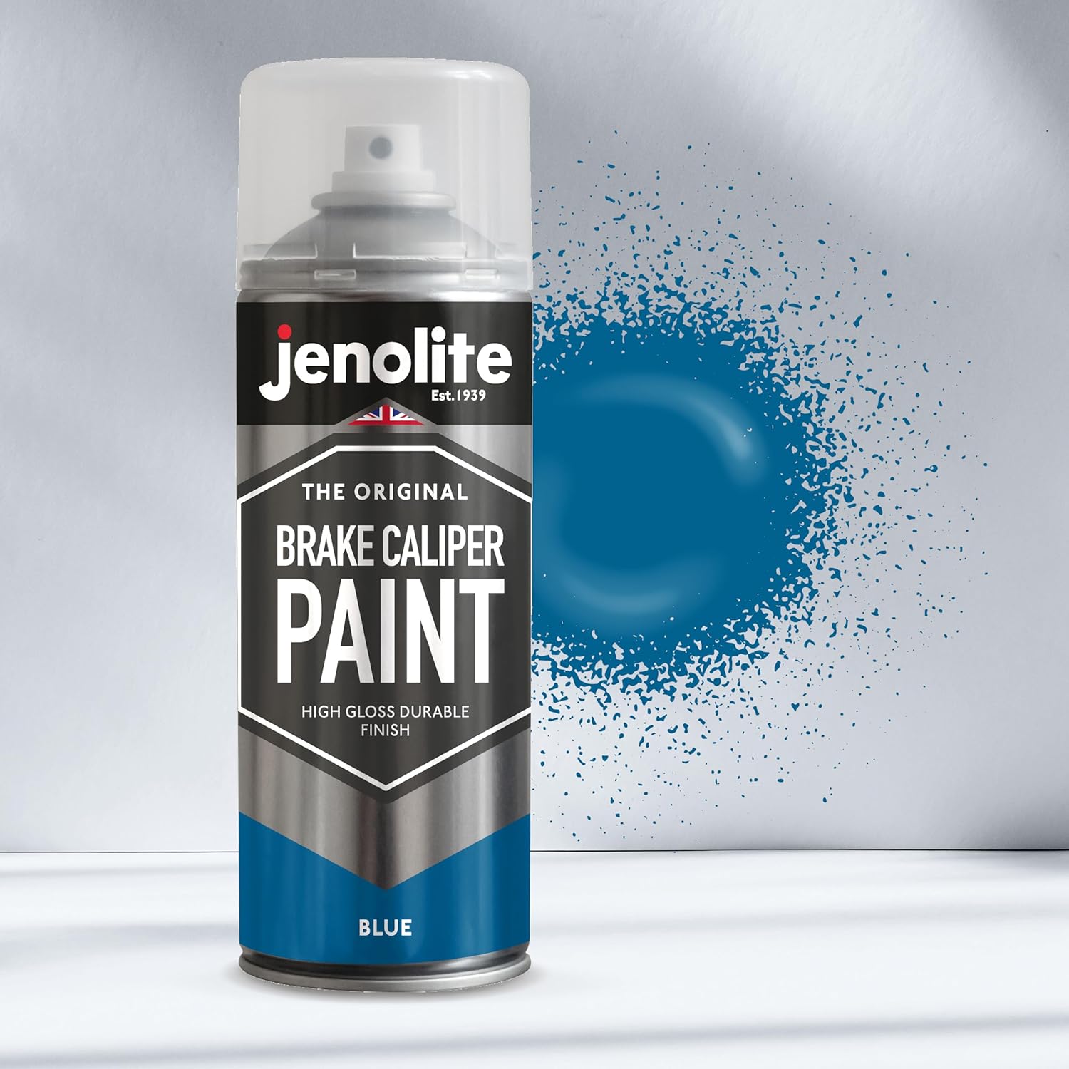 Detalle de JENOLITE Bremssattellack Blau (Bremssattelfarbe) hitzefester Thermolack für Bremsklötze – 3× 400 ml