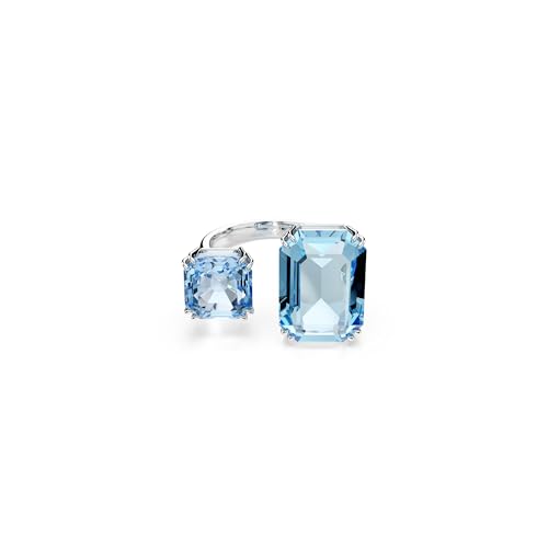 Detalle de Swarovski Anillo abierto Millenia talla octogonal azul 💍
