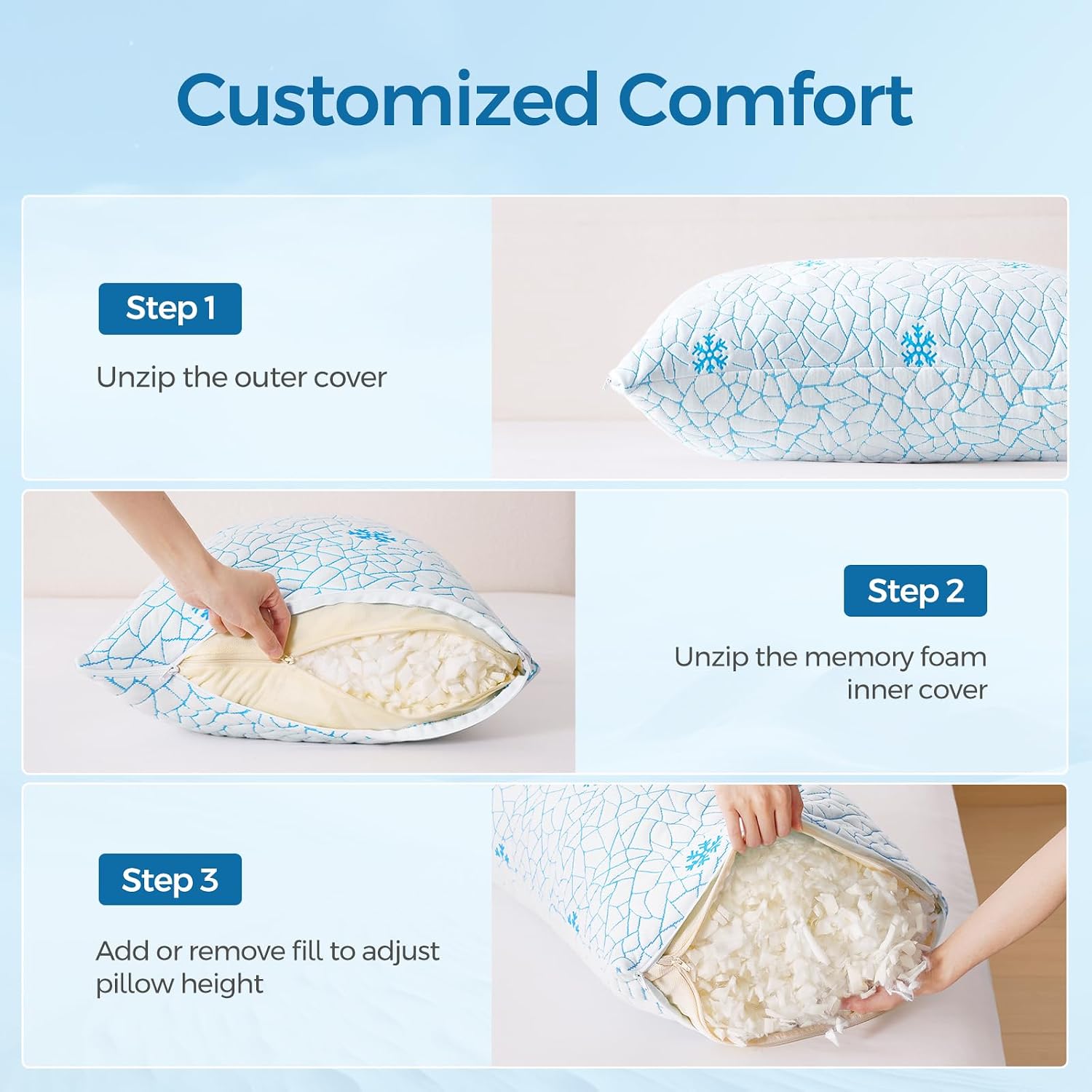 Thumbnail 6 de COSYTREE memory foam pillow set, two-pack