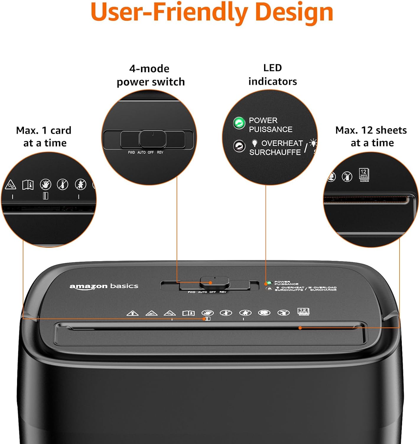 Thumbnail 1 de Amazon Basics 12-Sheet Cross Cut Shredder ⚙️