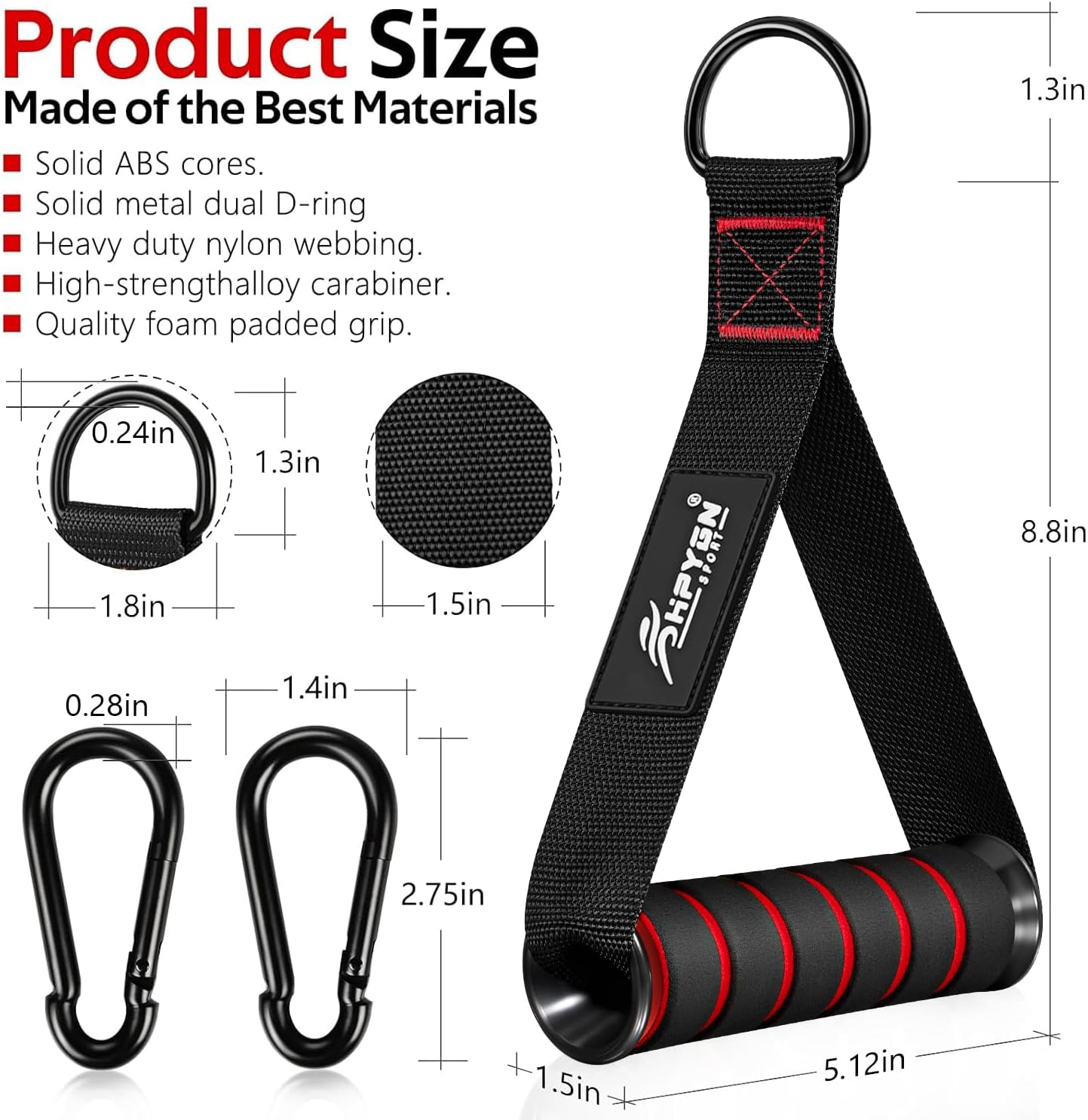 Detalle 2 de HPYGN Exercise Handles Nylon