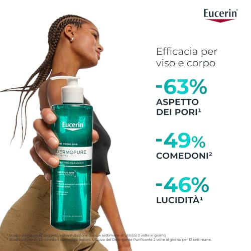 Detalle de Eucerin DermoPure Clinical Gel Detergente Purificante Viso, 400 ml