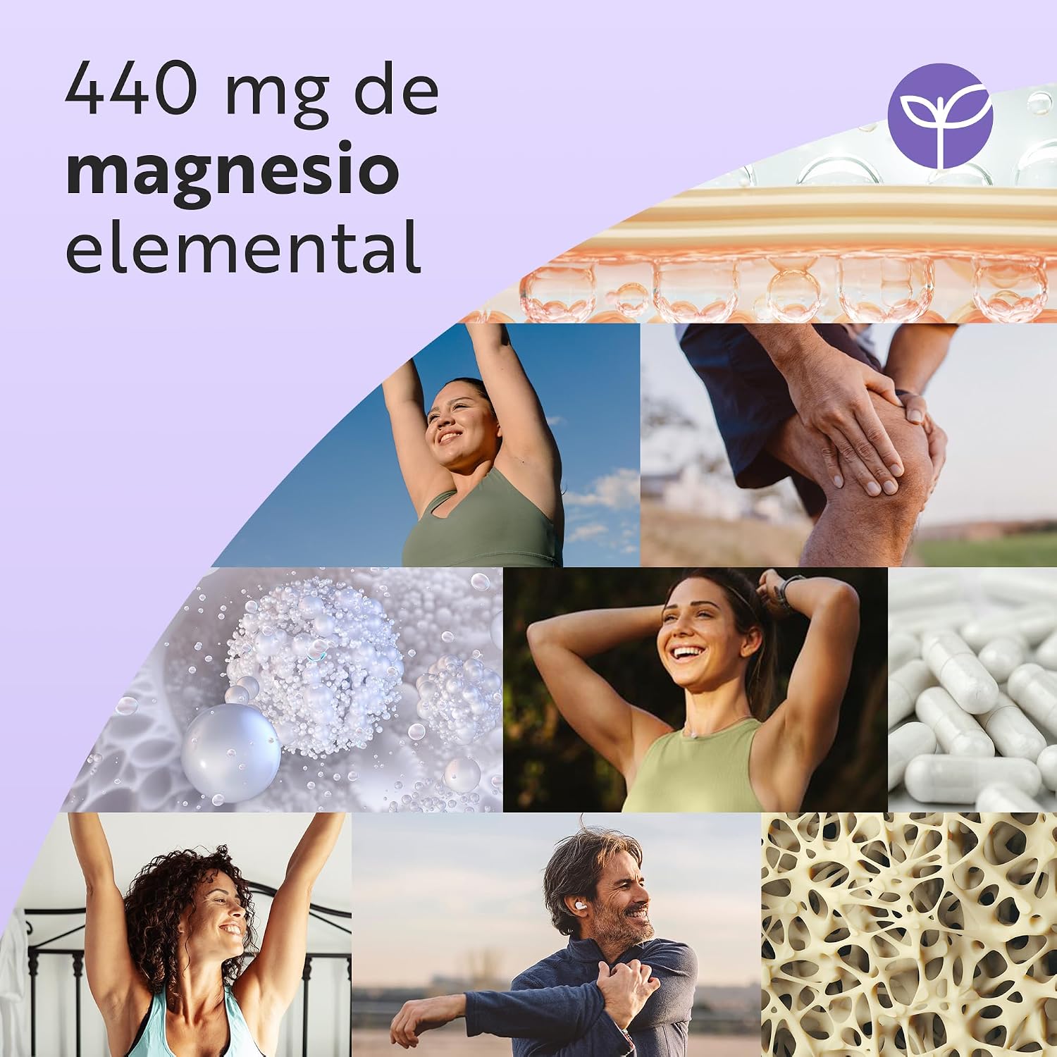 Detalle de Nutravita 945 mg Complejo de Magnesio 90 días