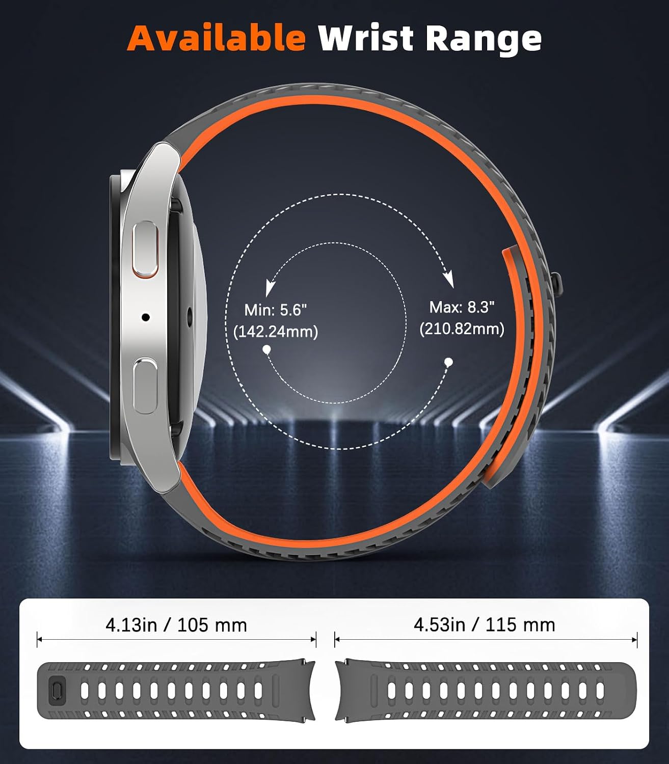Detalle de MoKo Cinturino Magnetico in Silicone per Samsung Galaxy Watch: comfort e stile sportivo