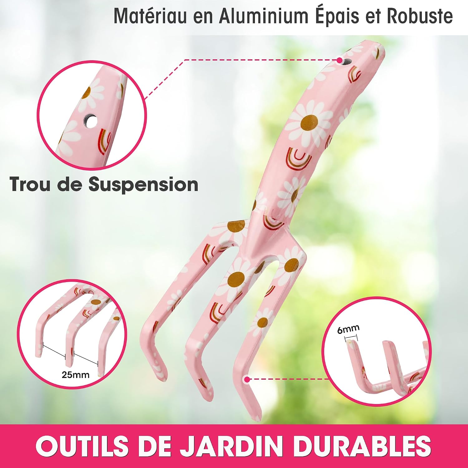 Thumbnail 4 de WORKPRO Ensemble d'outils jardin 4 pièces, inox