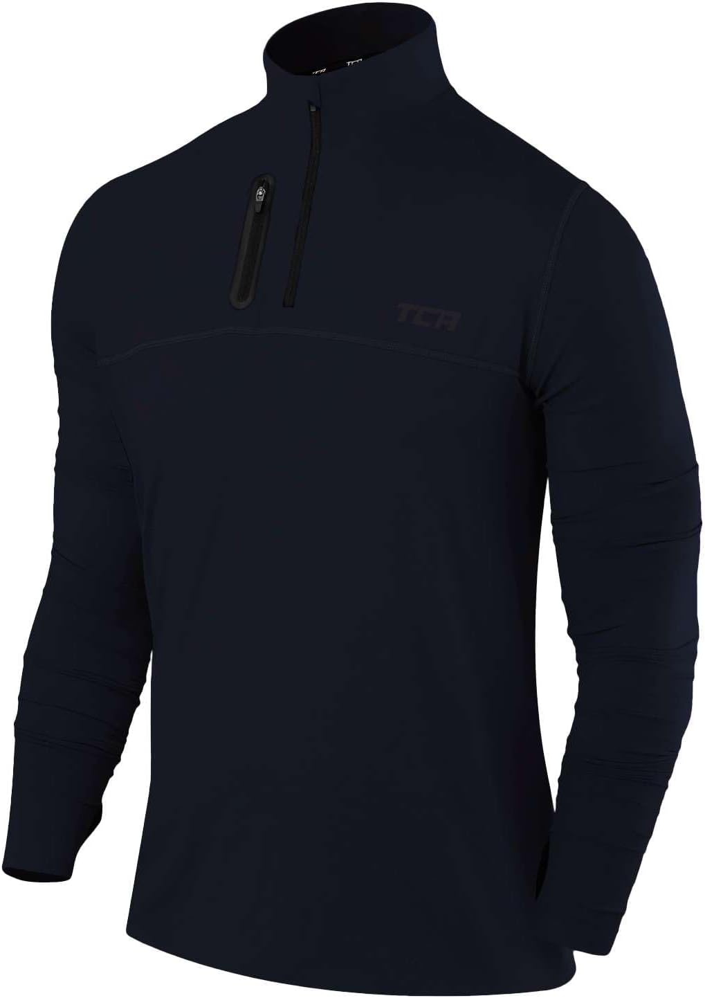 Thumbnail 6 de Haut de running homme hiver TCA Quickdry Fusion Pro à manches longues, avec fermeture mi-poitrine