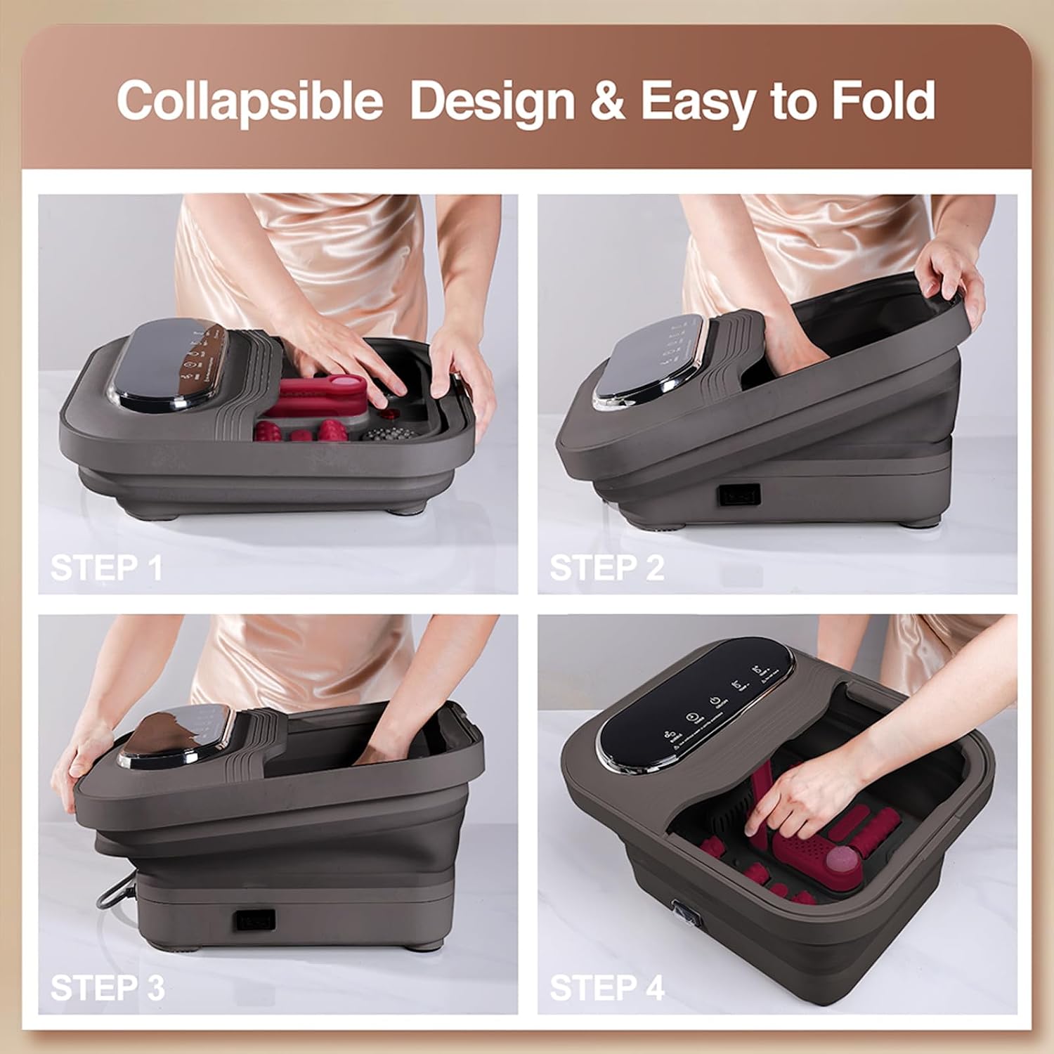 Thumbnail 5 de Beinilai Collapsible Foot Spa with Heater and Bubbles
