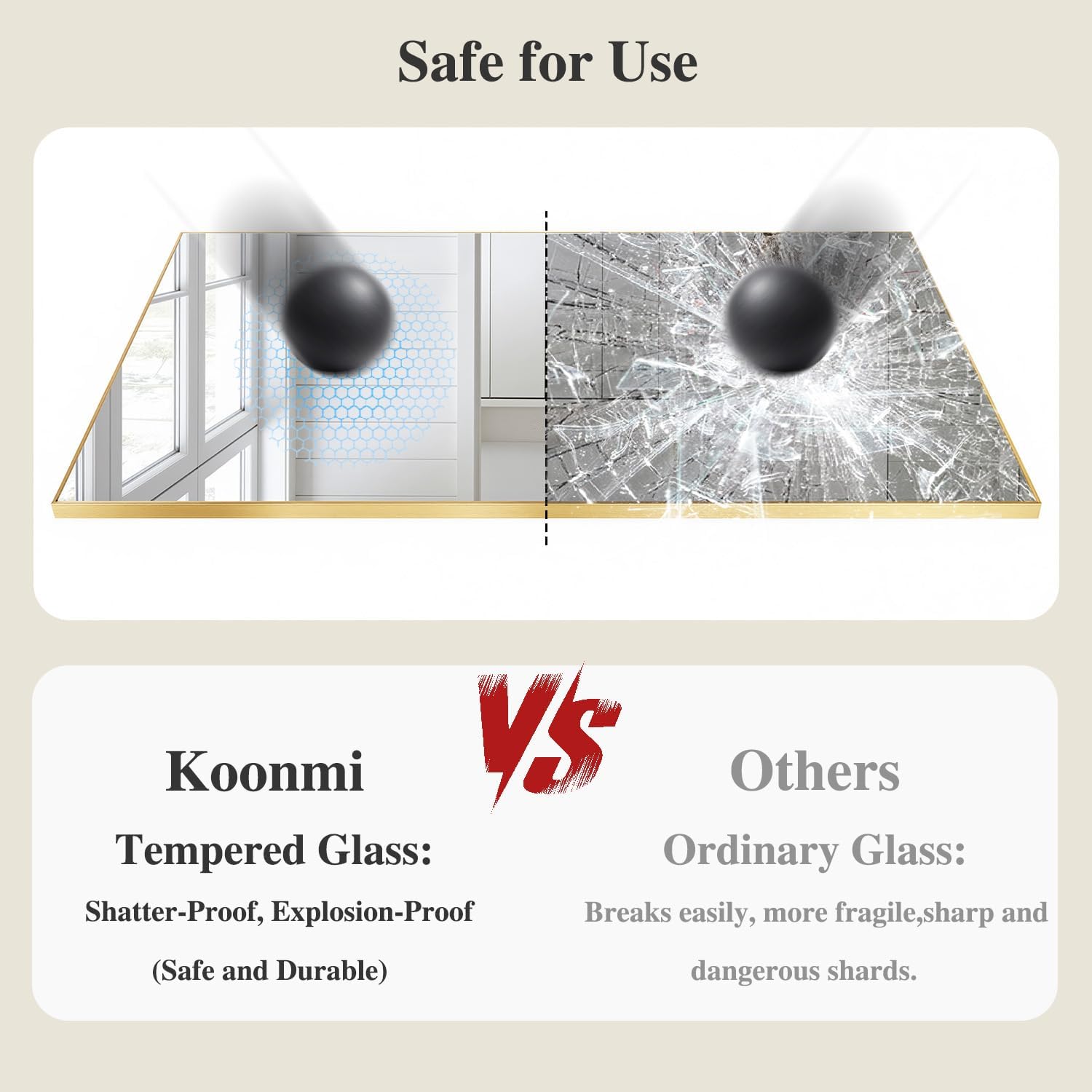 Detalle de Koonmi Wall Mirror, 30 x 55 Inches