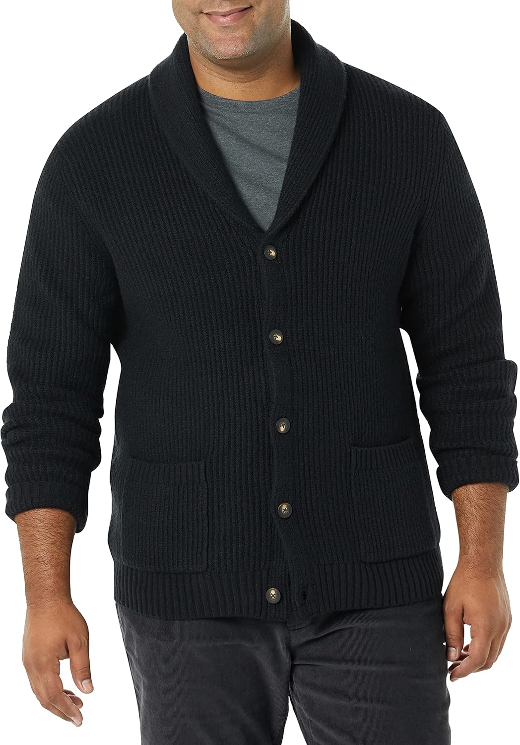 Thumbnail 4 de Amazon Essentials Herren Langärmliger Soft-Touch-Cardigan mit Schalkragen (normale Passform)