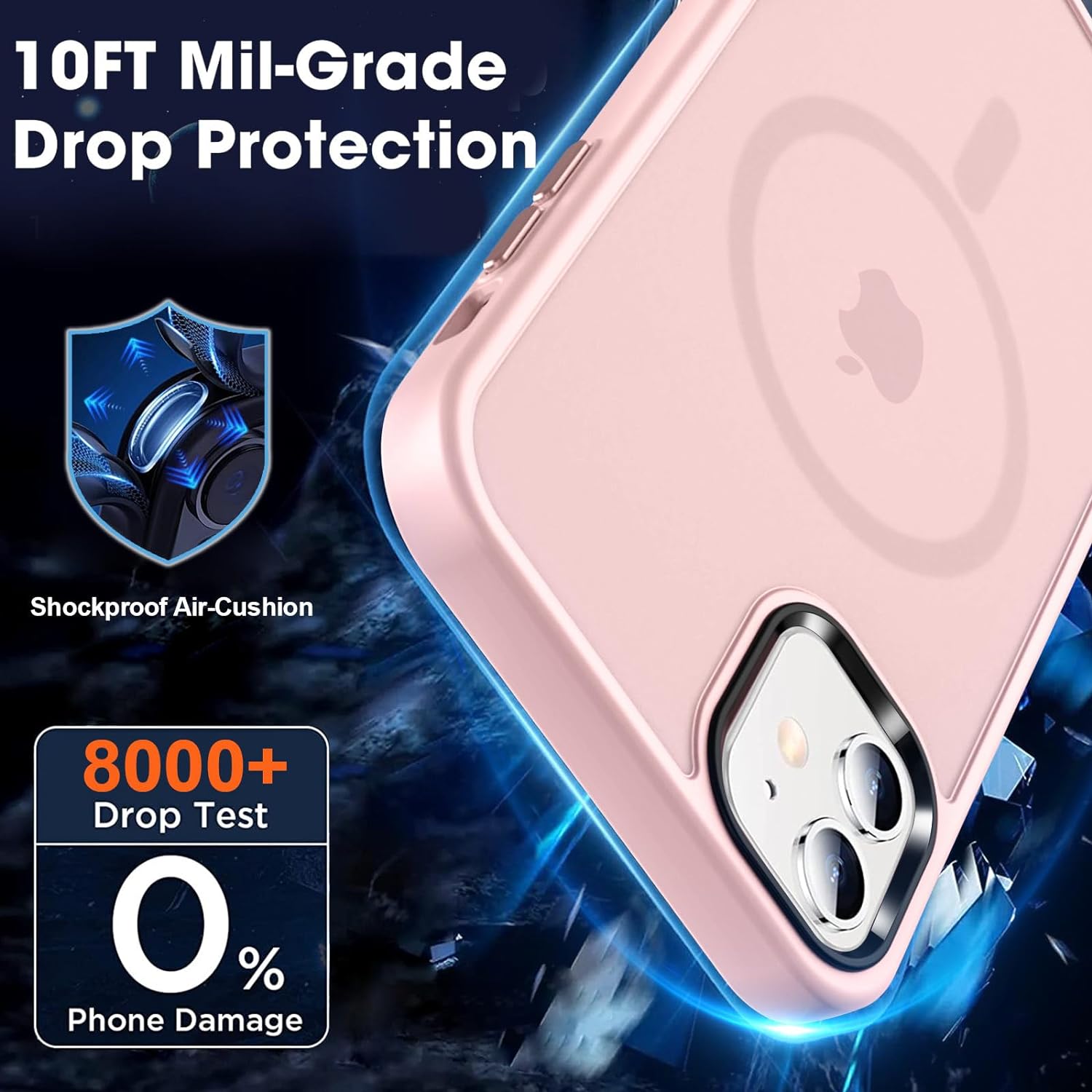 Detalle 2 de MOCCA Strong Magnetic Case for iPhone 12/12 Pro with MagSafe - Mil-Grade Drop Protection