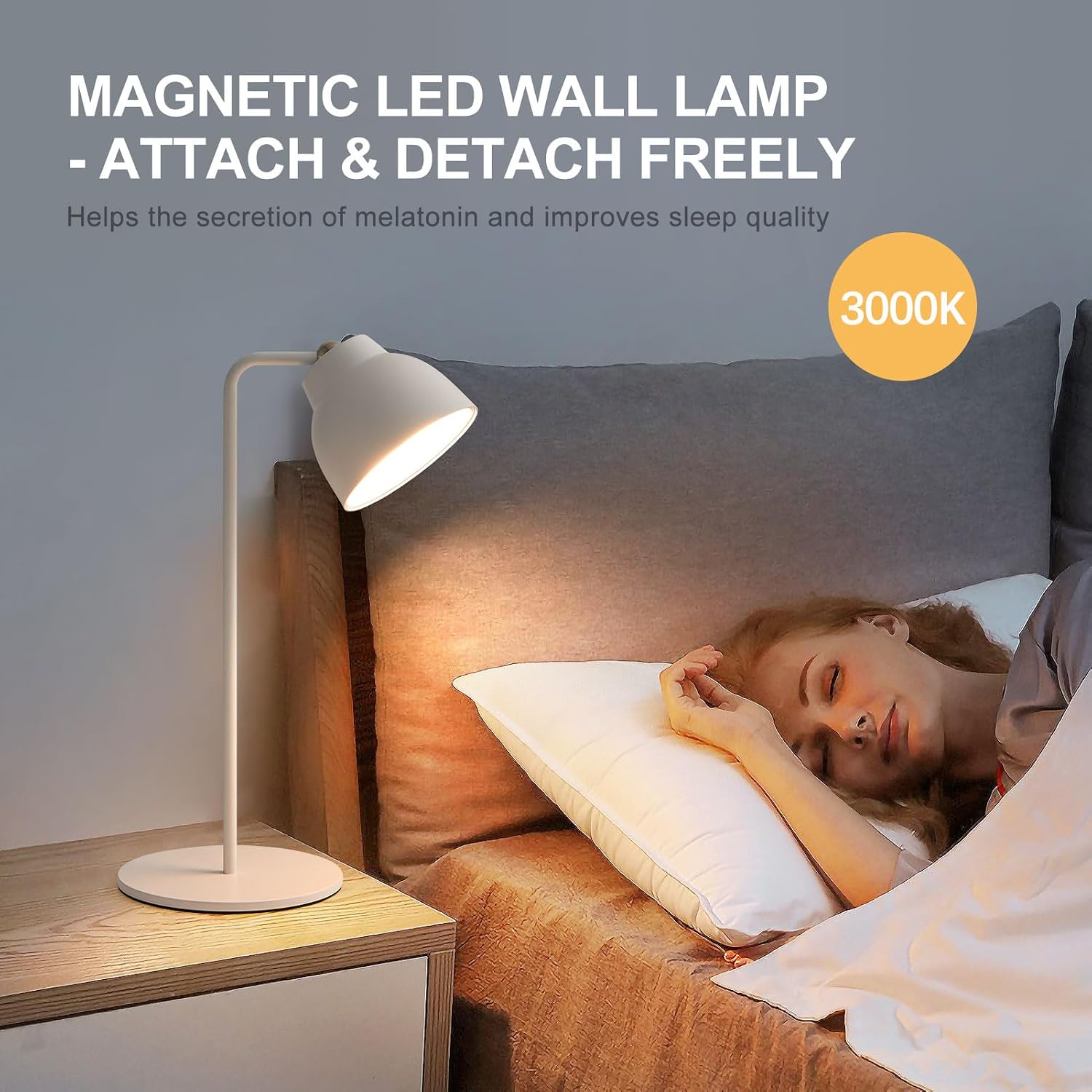 Detalle 2 de HARPER LIVING 1406W-FBA 4-in-1 Rechargeable LED Lamp, 3000K, Touch Dimming