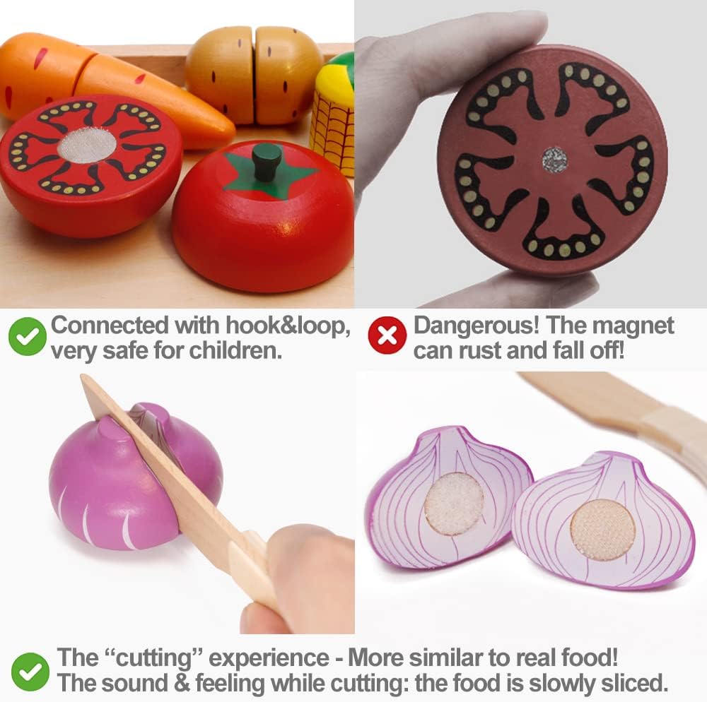 Thumbnail 3 de Airlab Wooden Play Food for Kids: Safe, Durable Pretend Kitchen Set for Toddlers
