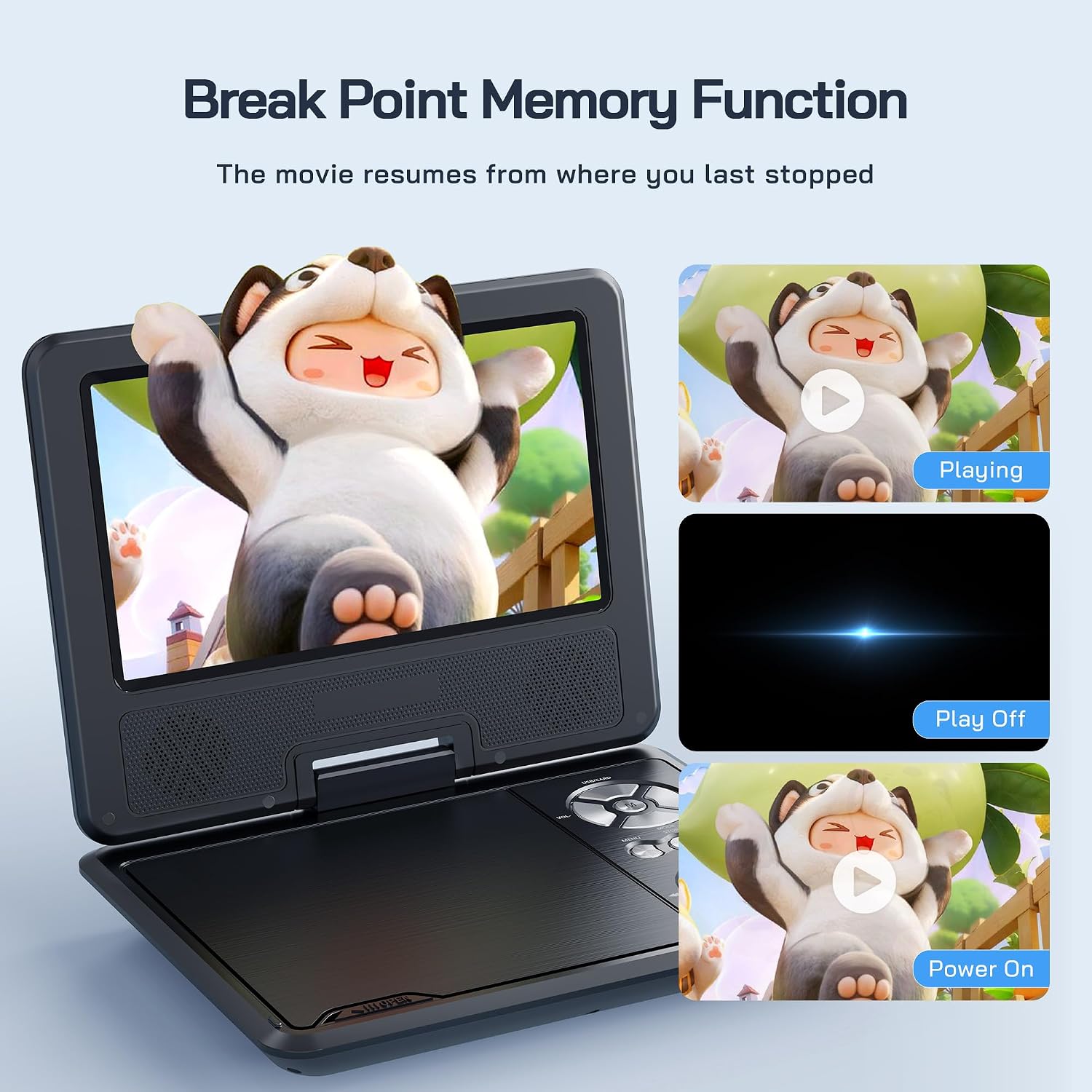 Thumbnail 5 de WOLFANG 9.5" Portable DVD Player, 7.5" screen ๐