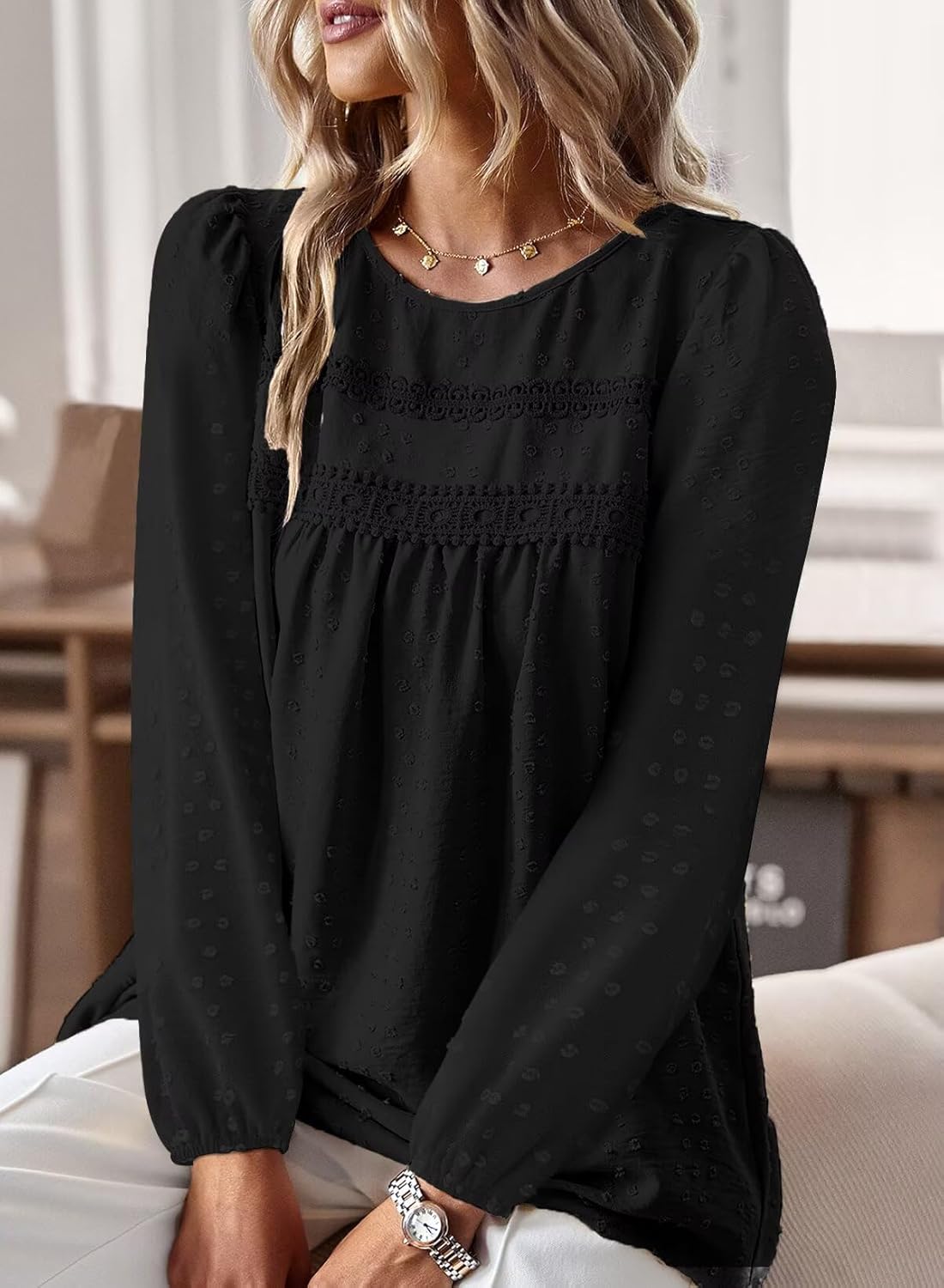Thumbnail 1 de TUUHAW Langarmshirt Damen Boho für Boho