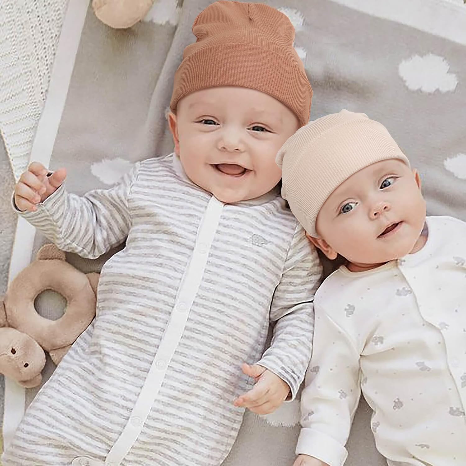 Thumbnail 1 de DRESHOW Newborn Knit Baby Beanie 0–24 months
