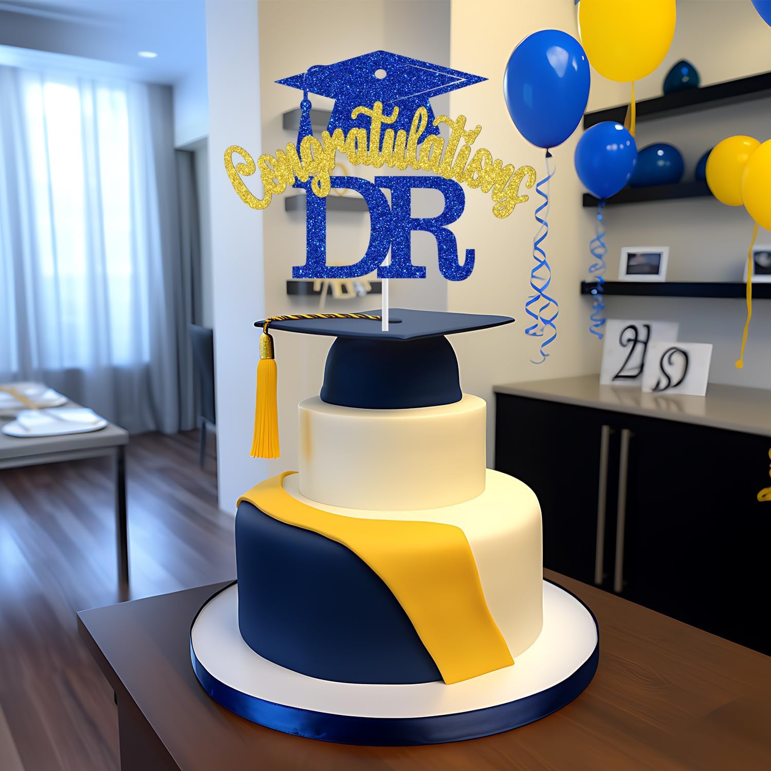Thumbnail 3 de DR Graduation Cake Topper, Paper