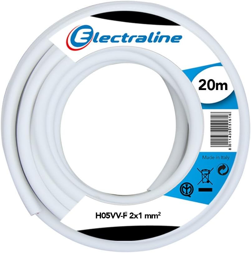 Thumbnail 3 de Electraline 11421 Cavo Prolunghe 10 m 2x1 Bianco