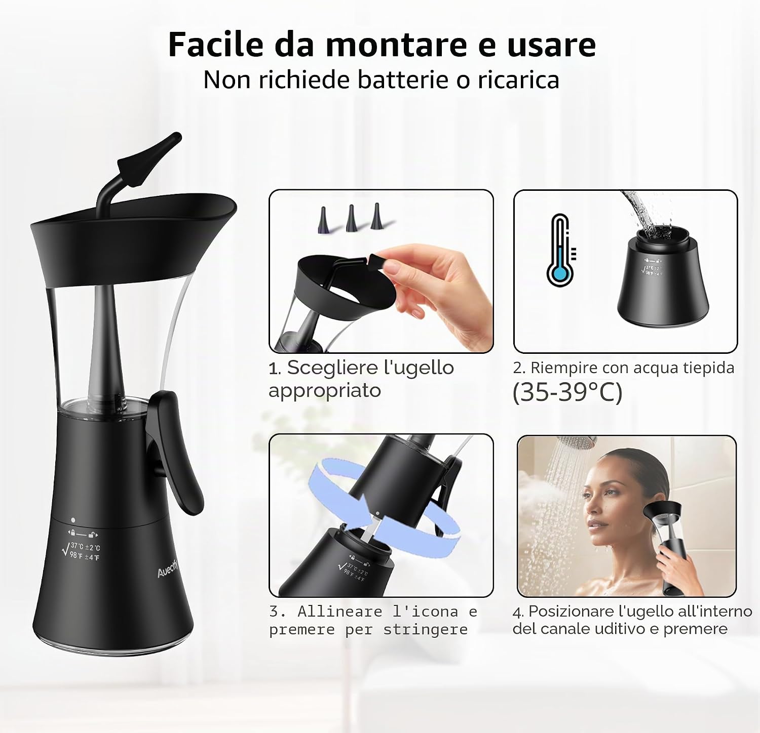 Detalle de Kit per la rimozione del cerume Auectfy: pulizia orecchie sicura e manuale