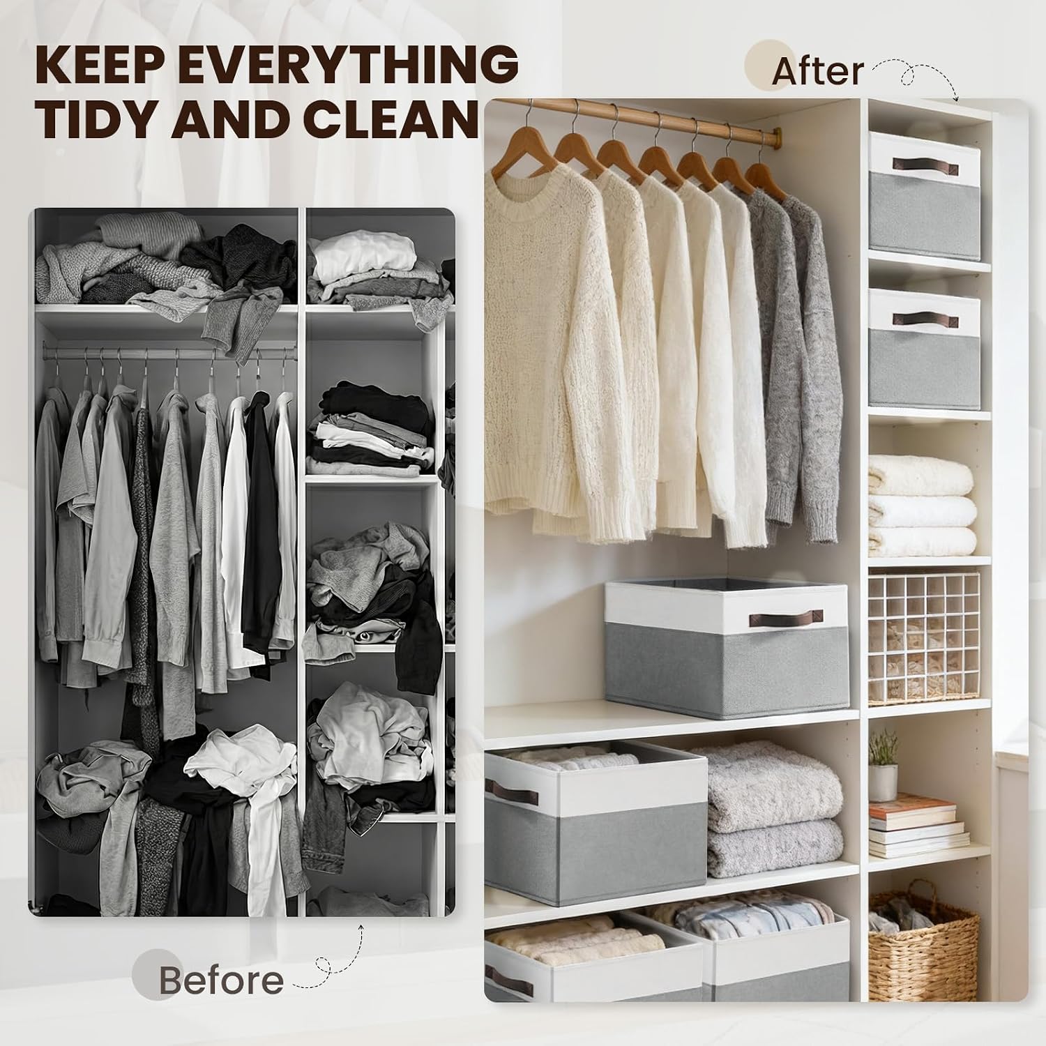 Thumbnail 6 de Fabric Closet Storage Baskets, 14 x 10 in.