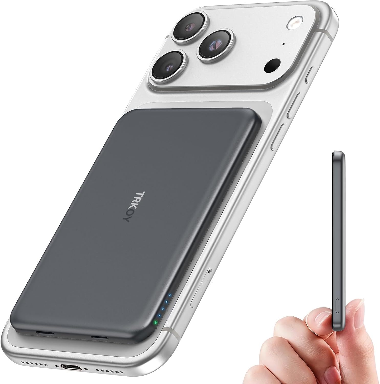 Imagen de for Magsafe Power Bank, 5000mAh Slim Wireless Portable Charger en OfertitasTOP