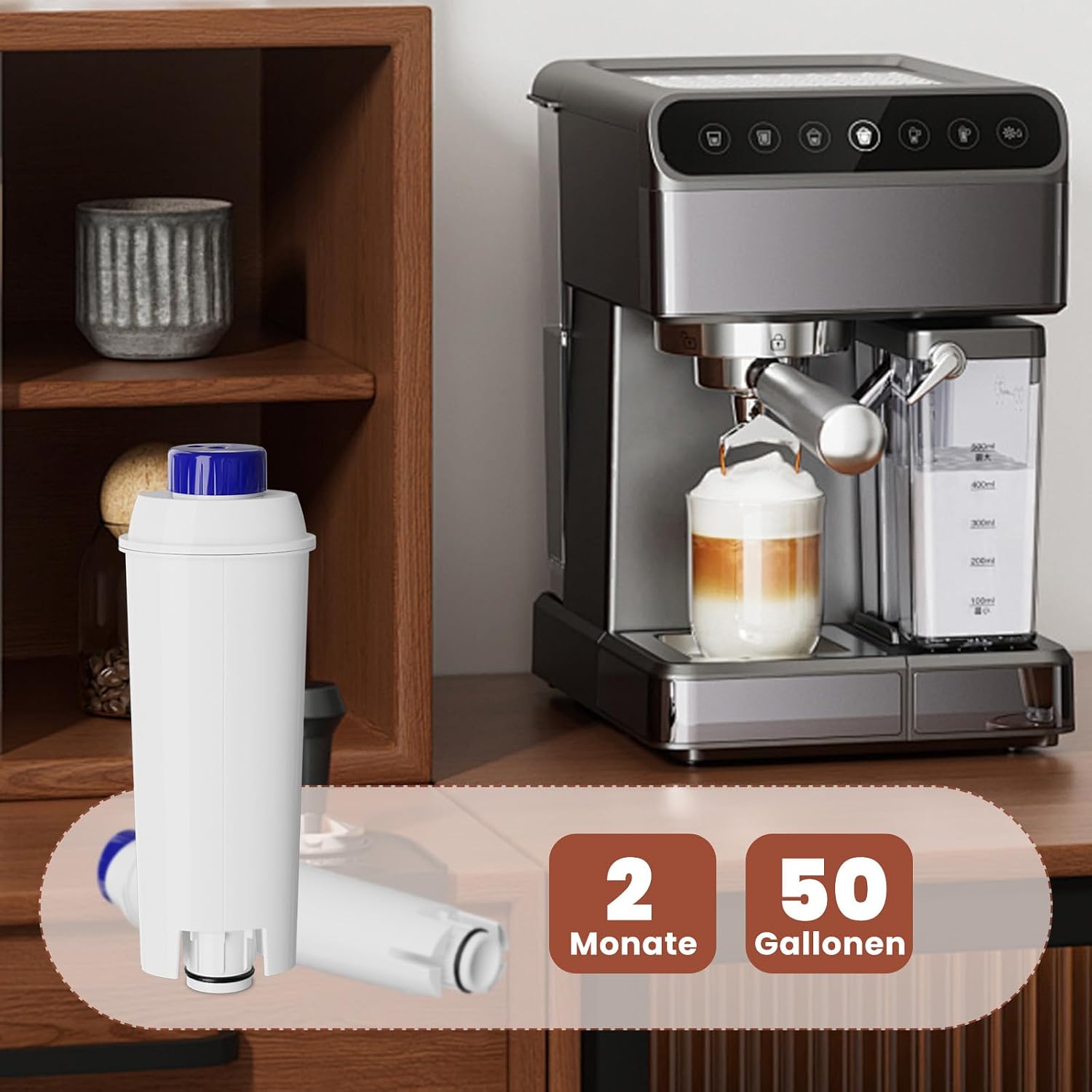 Thumbnail 6 de Golden IcePure Wasserfilter für Kaffeevollautomaten – Kompatibel mit DeLonghi DLSC002, SER3017 u. a. (8 Stück)