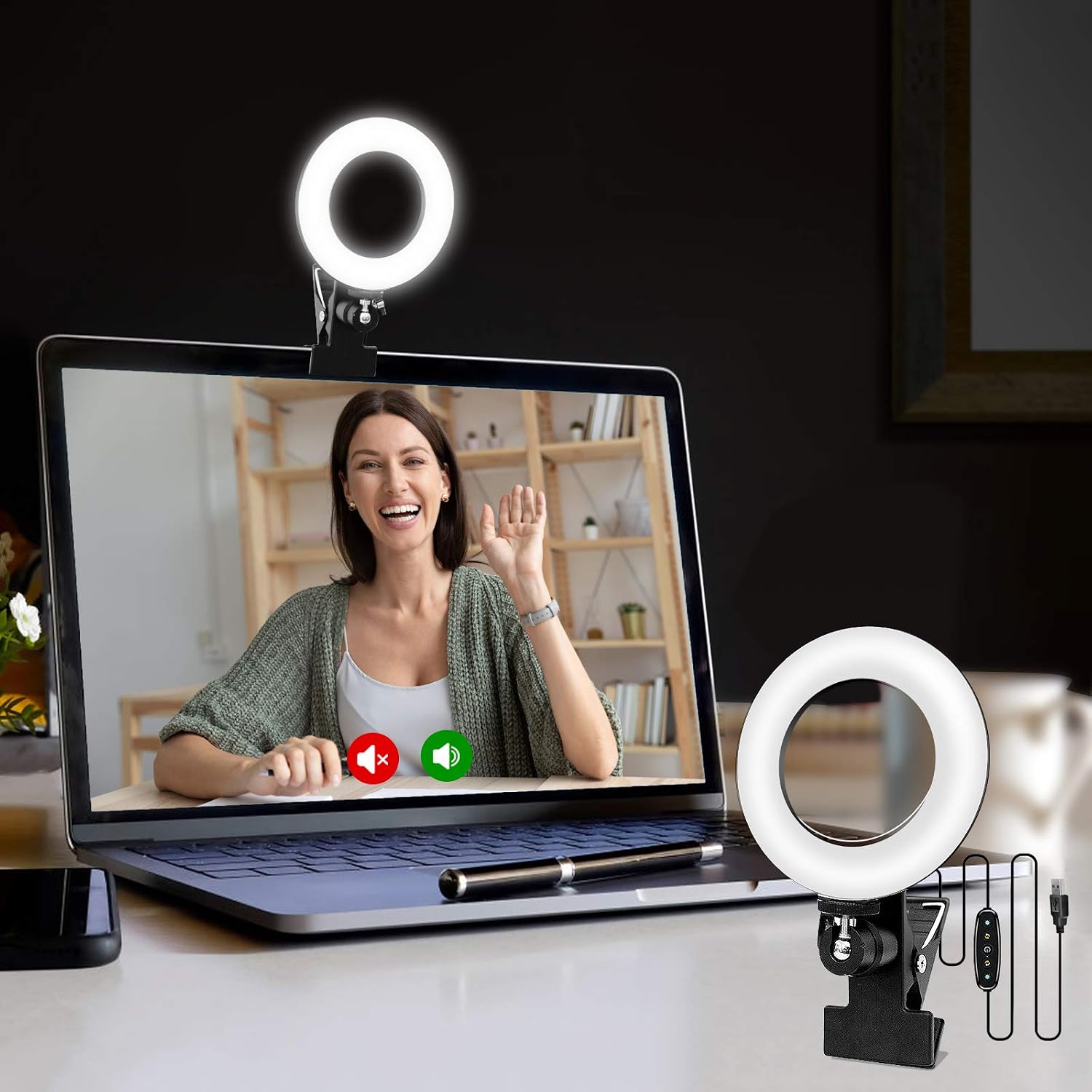 Detalle de Cyezcor Video Conference Ring Light 10W