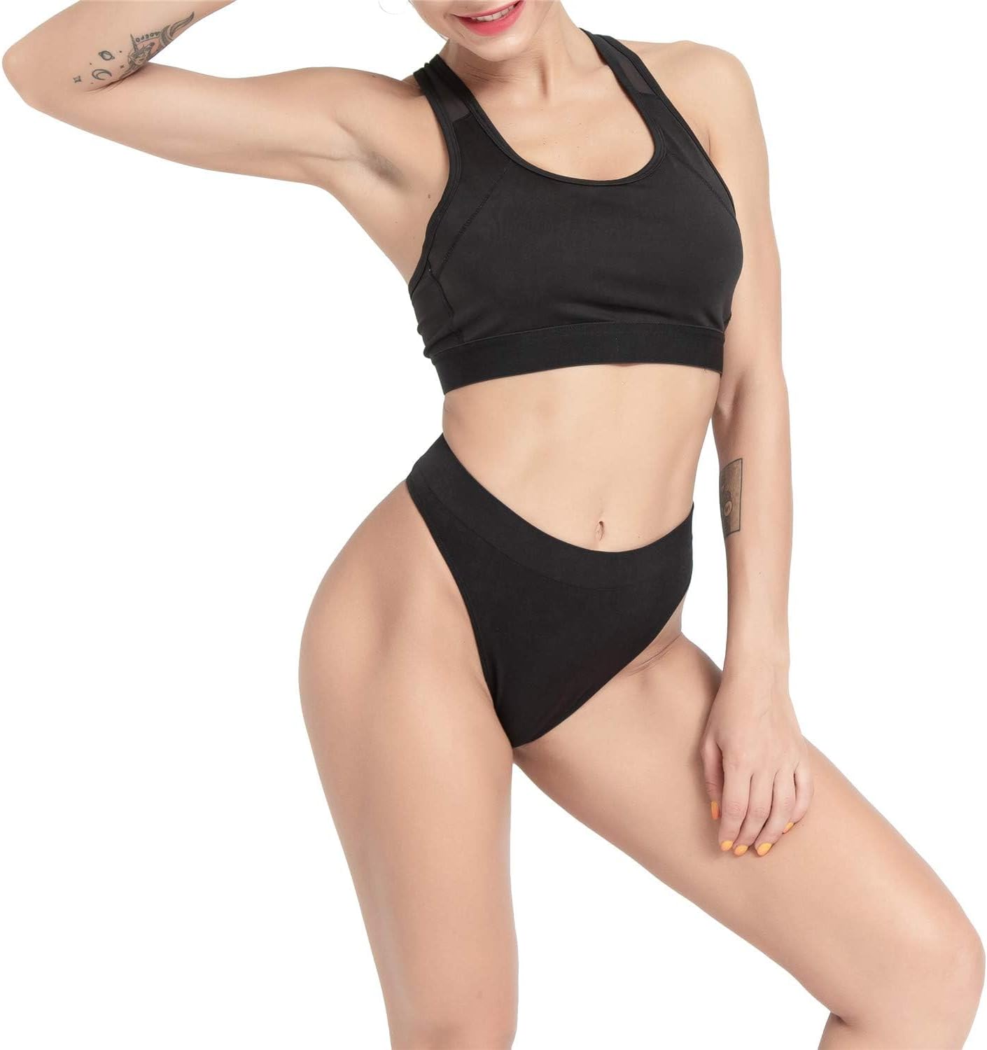 Detalle 2 de GRANKEE High Waist String Tanga 92% Nylon