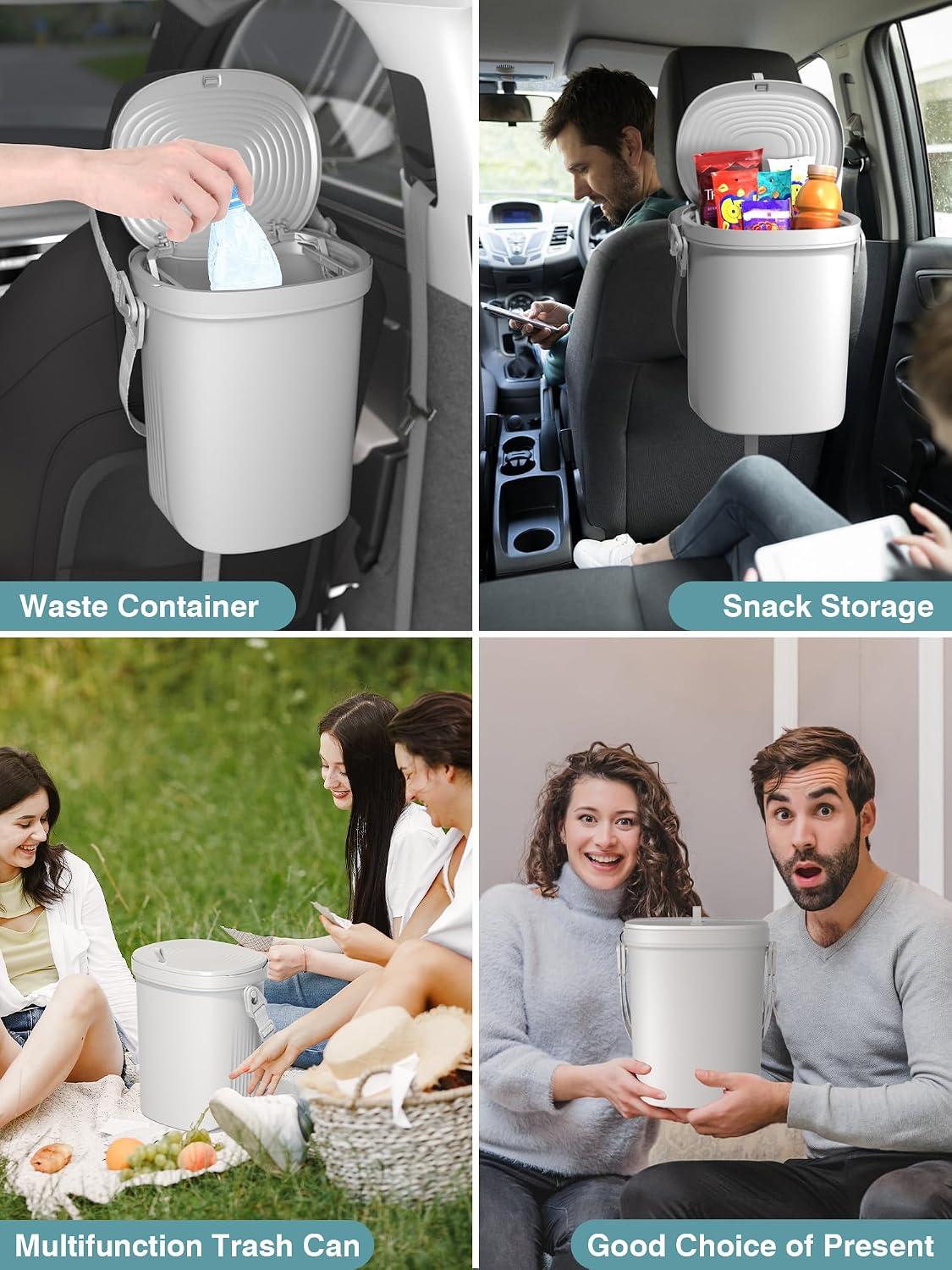 Thumbnail 2 de Garoopion Waterproof Car Garbage Can 1.9 Gal