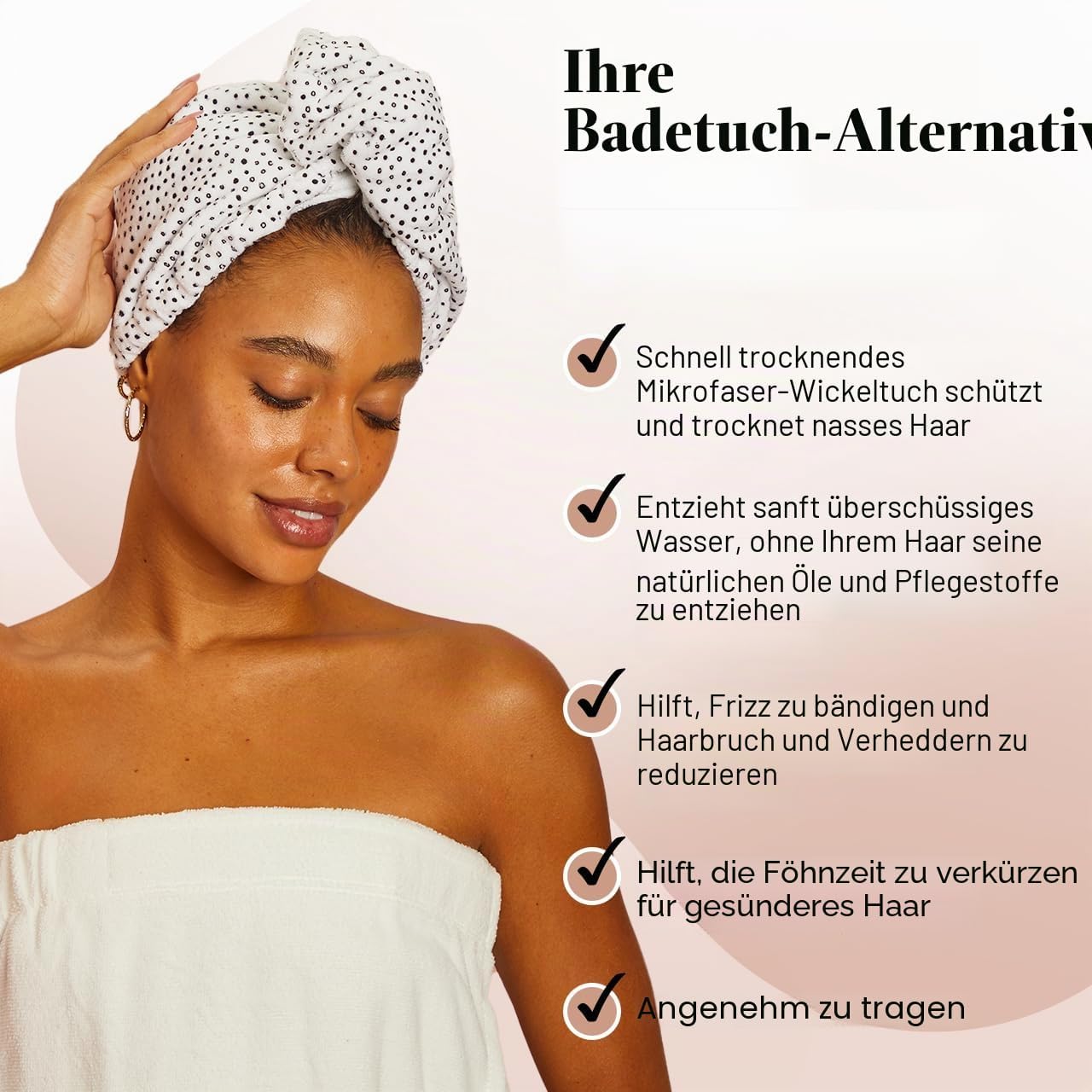 Thumbnail 3 de Kitsch Mikrofaser-Haarhandtuch