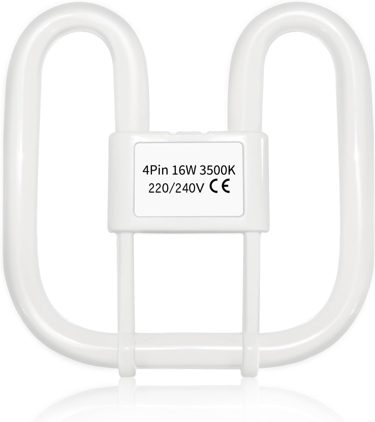 Akynite GR10q 4-Pin 16W CFL Bulb — Warm White 3500K, 950LM, Small 13.3x13.3cm, Not Dimmable