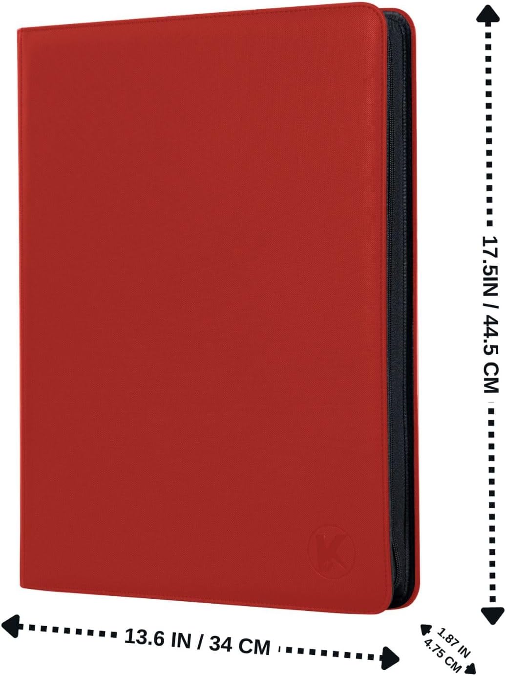 Thumbnail 6 de KUOOKING K00SBa2 16-Pocket Trading Card Binder, Red, Zippered, 1,024-Card Capacity