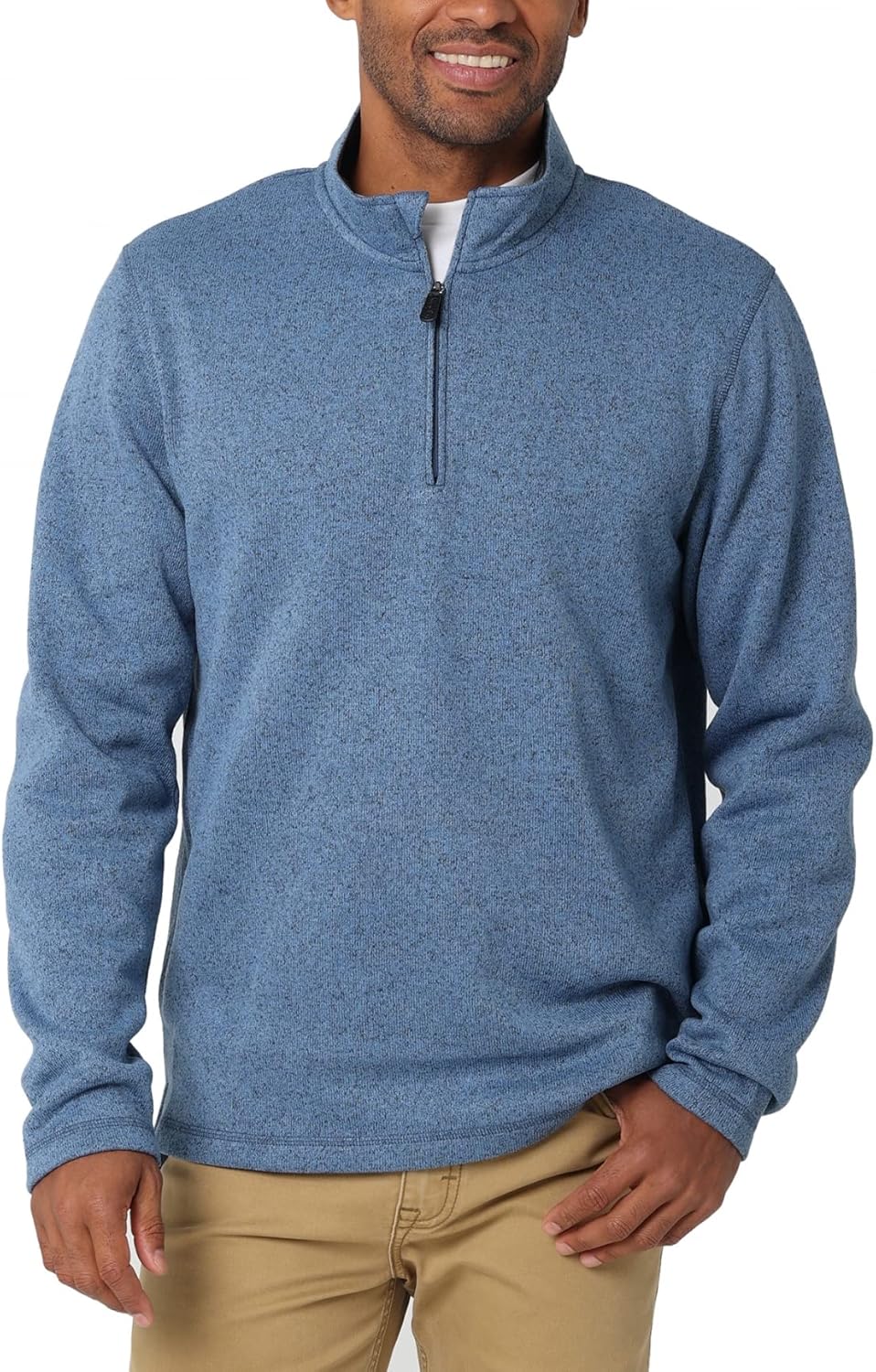Detalle de Wrangler Authentics Men's Long Sleeve Fleece Quarter-zip