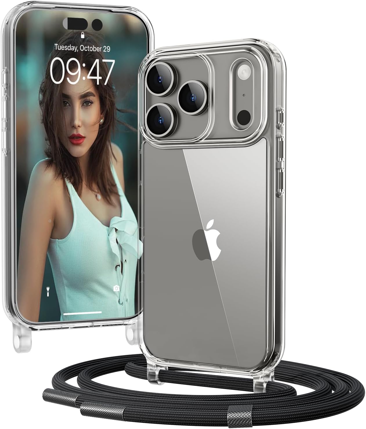 Detalle de Cover per iPhone 17 Pro Max con cordino 6,9
